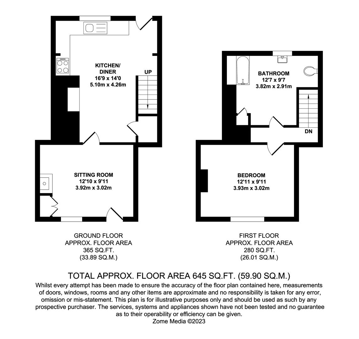 Brenchley Road, Matfield, Tonbridge TN12, 1 bedroom terraced house for