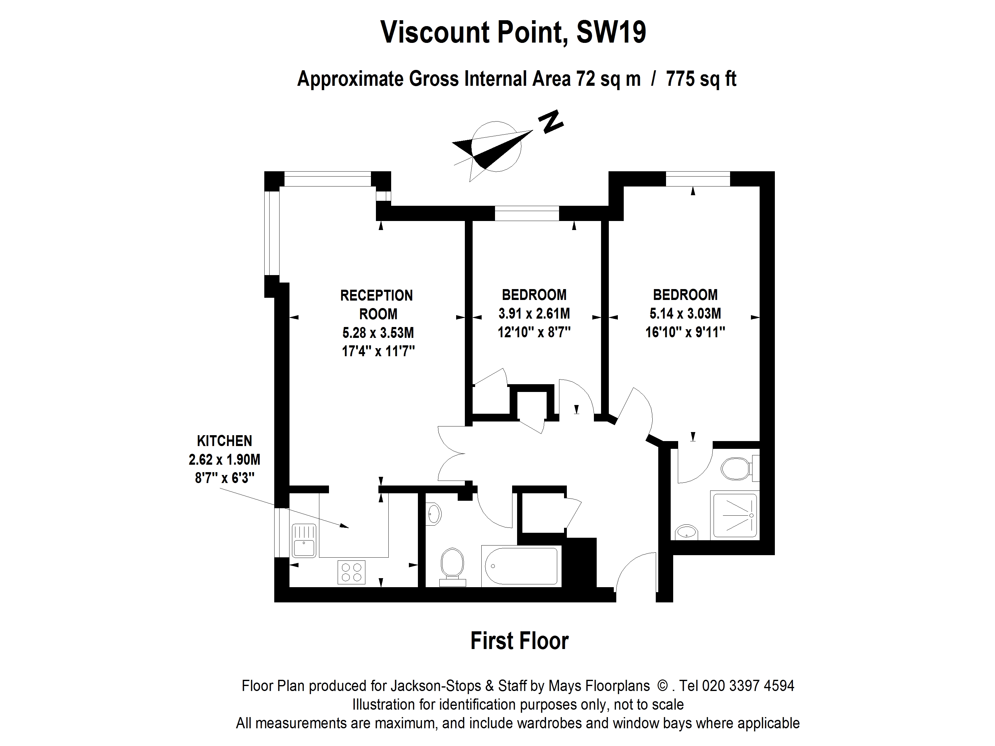 2 Bedrooms Flat to rent in Viscount Point, 199 The Broadway, London SW19