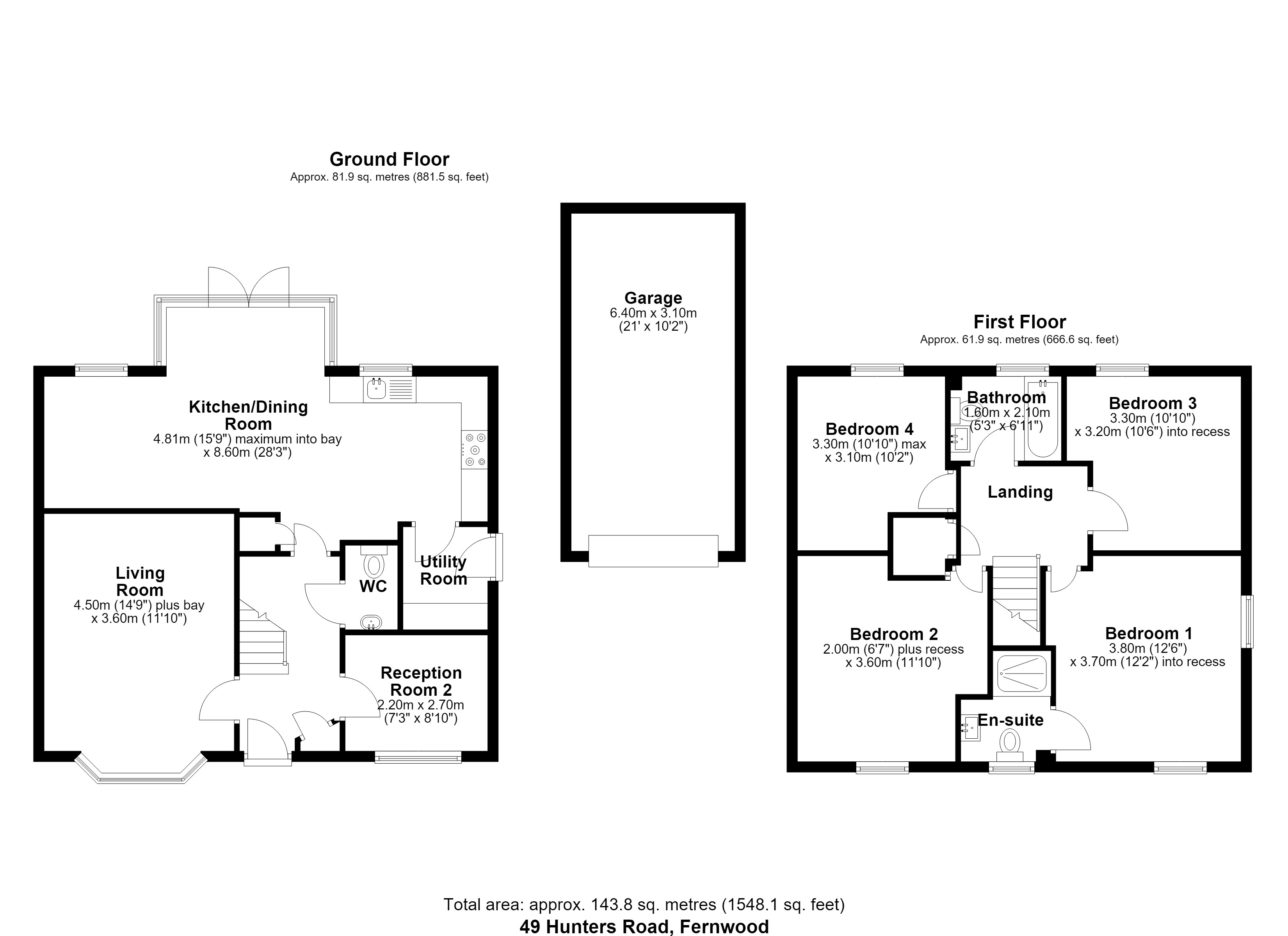 49, Hunters Road, Newark floorplan