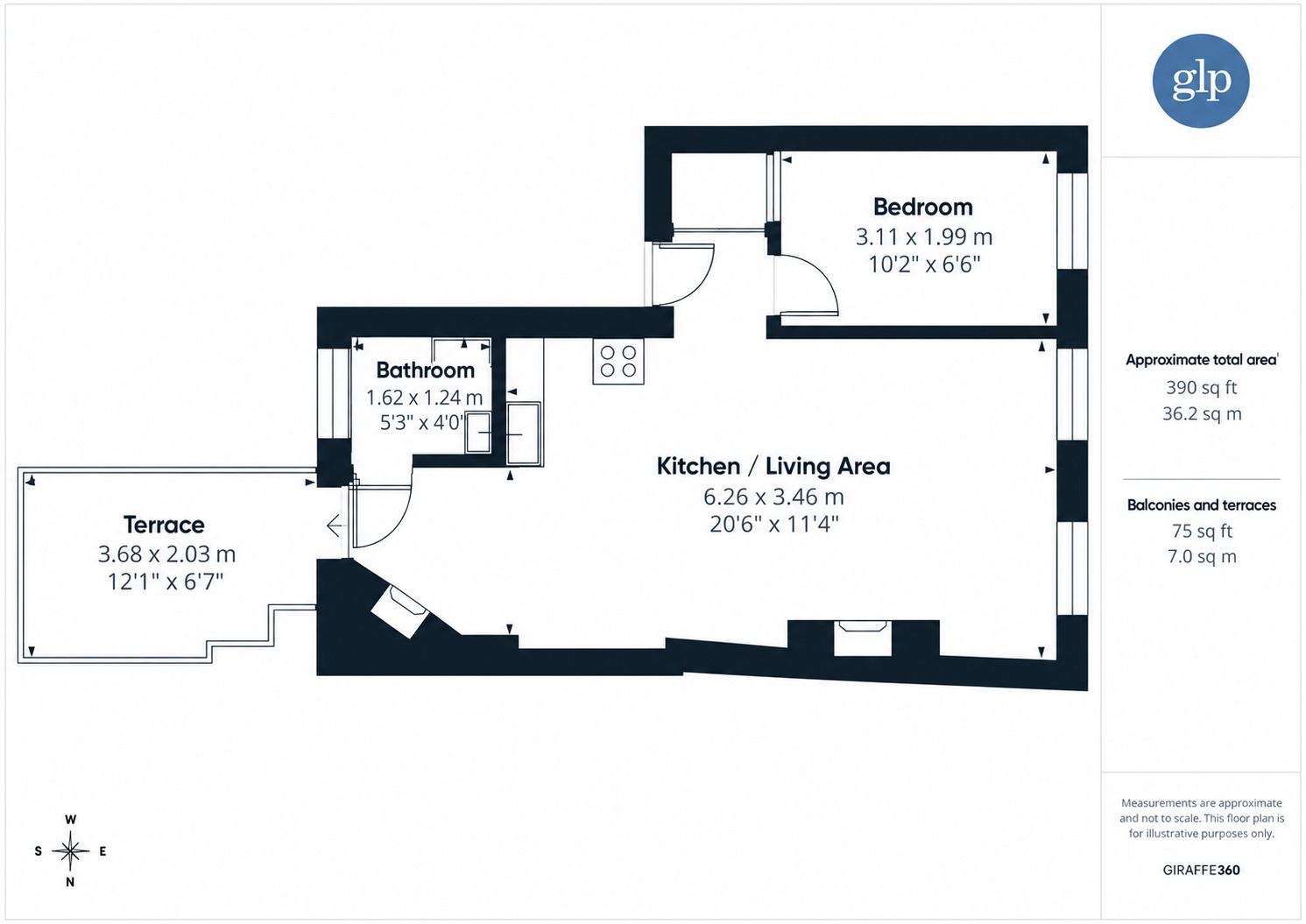Top Floor Flat, 7 Meard Street, London floorplan