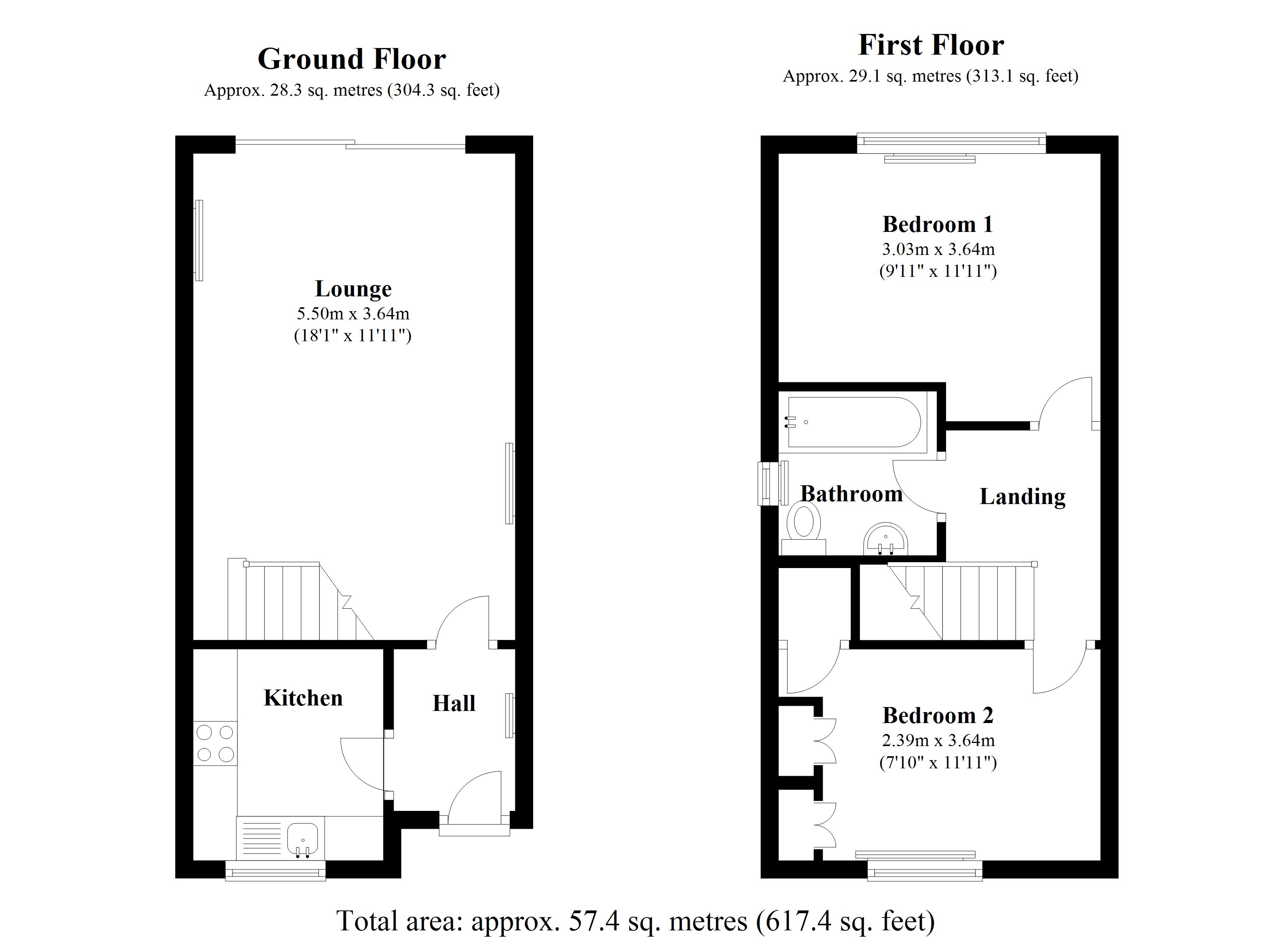 2 Bedrooms End terrace house to rent in Castle Mews, Scawthorpe, Doncaster DN5