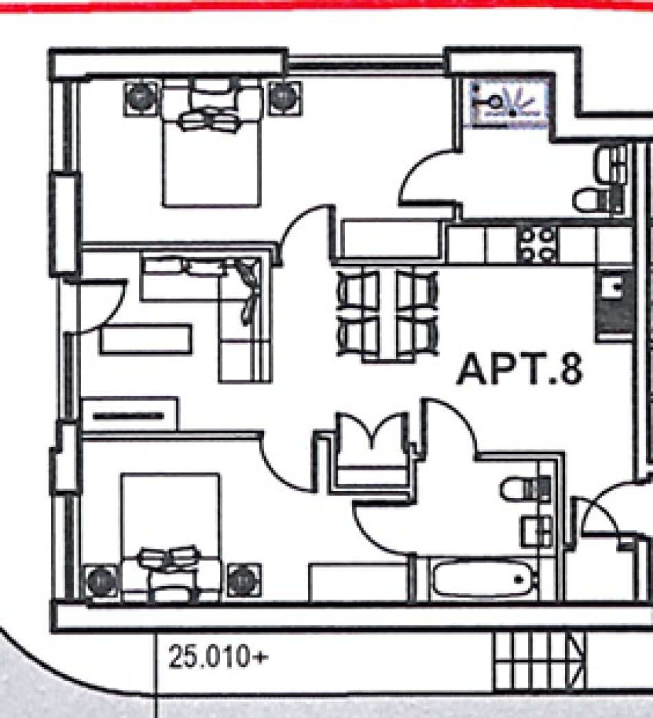 Apt 8 Traffic Street Apartments, 11 Traffic Street Nottingham floorplan