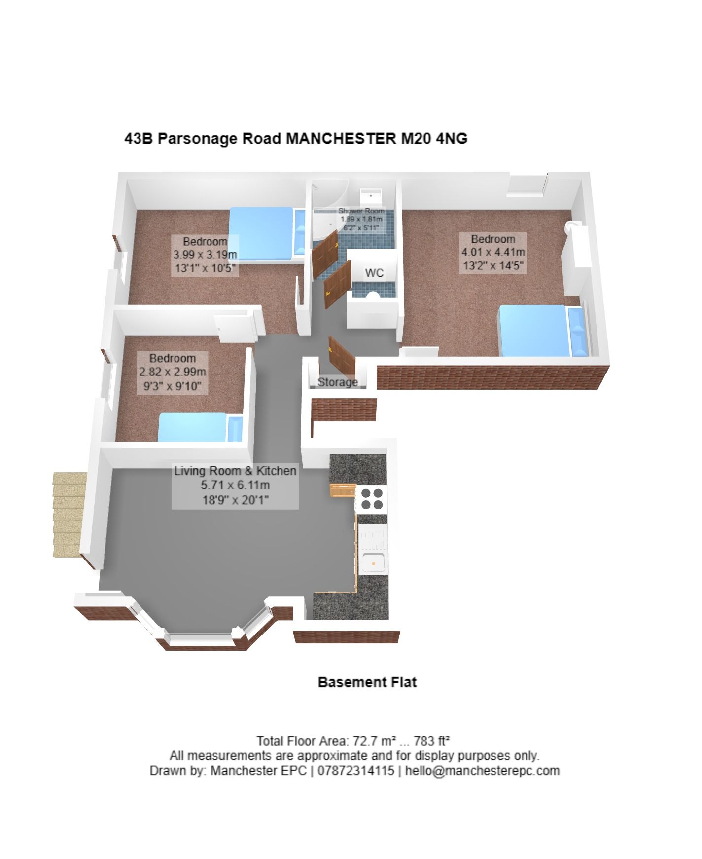 43B Parsonage Road, Manchester floorplan