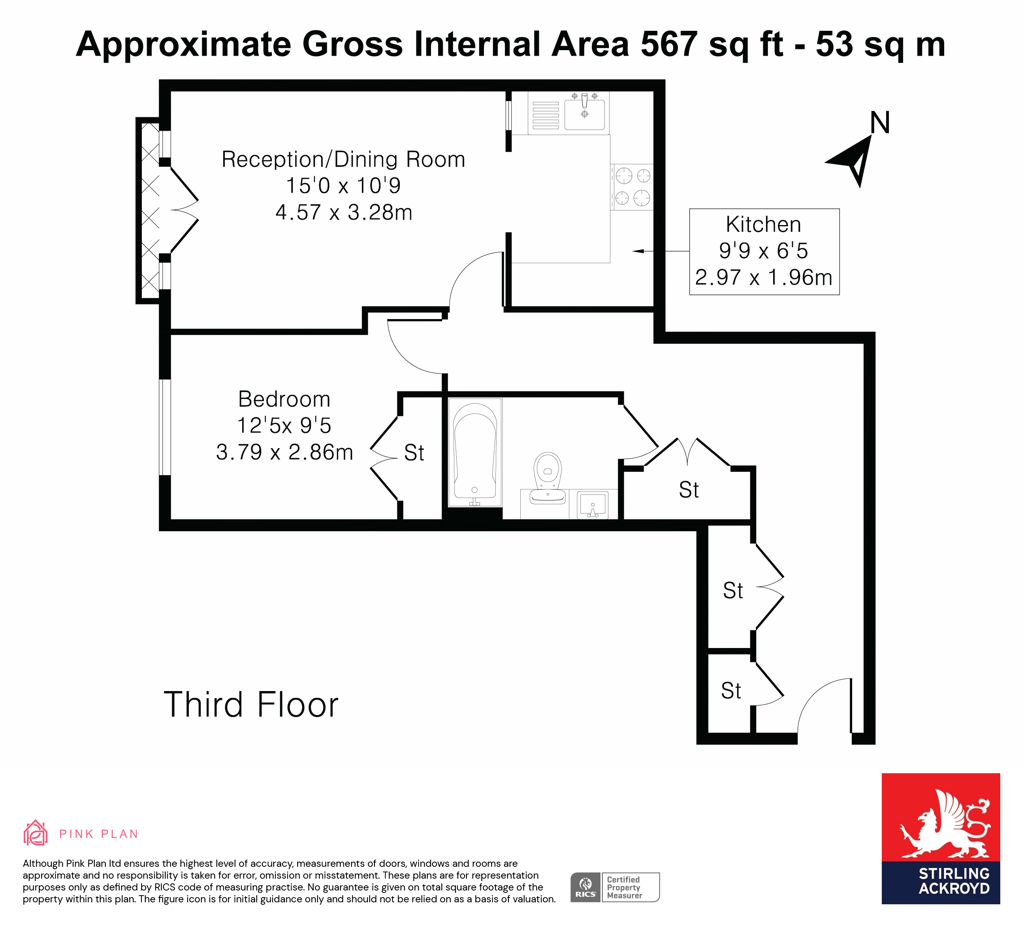 Flat 19, Churchill Lodge, 346, Streatham High Road, London floorplan
