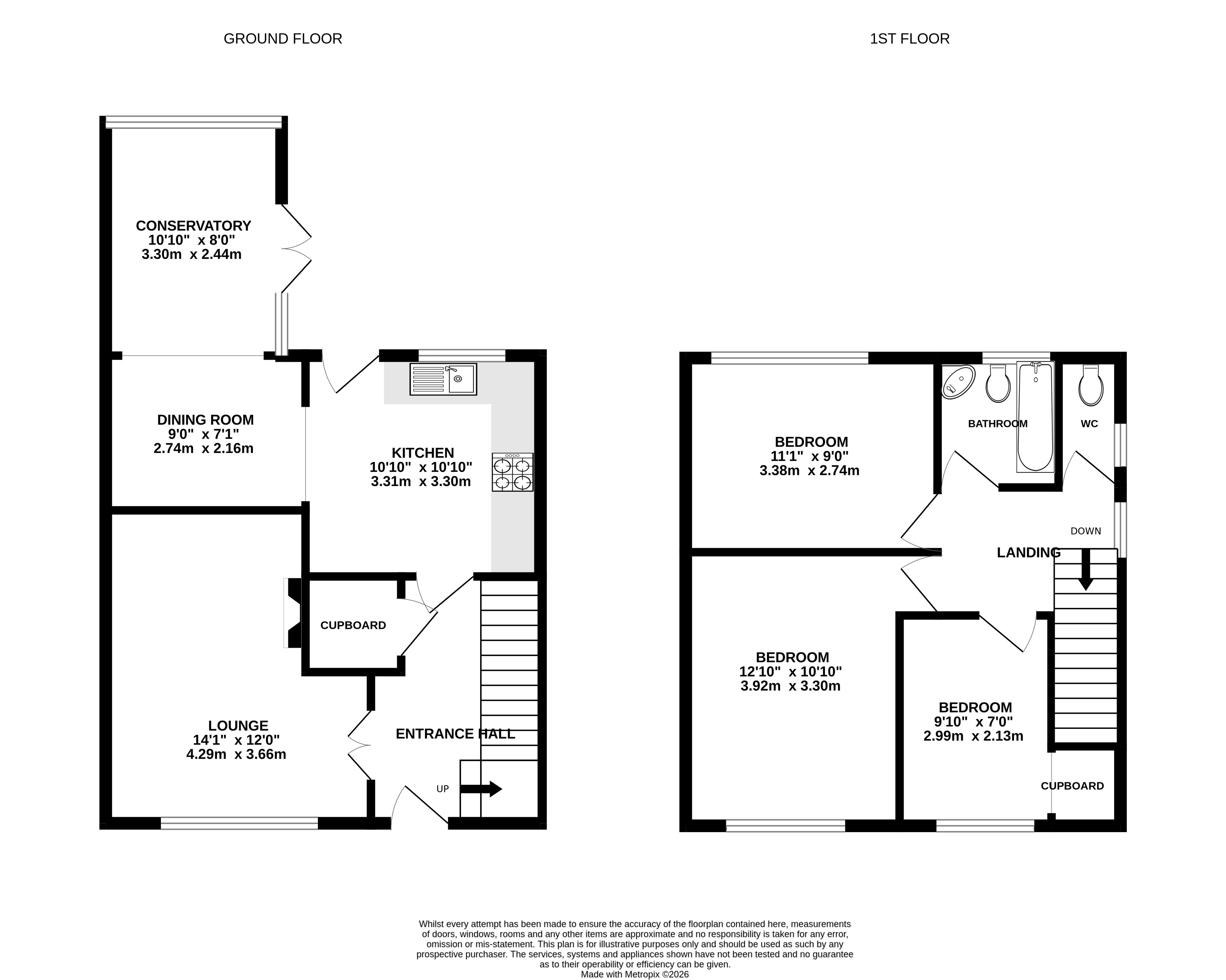 43, Potters Crescent, Ash floorplan