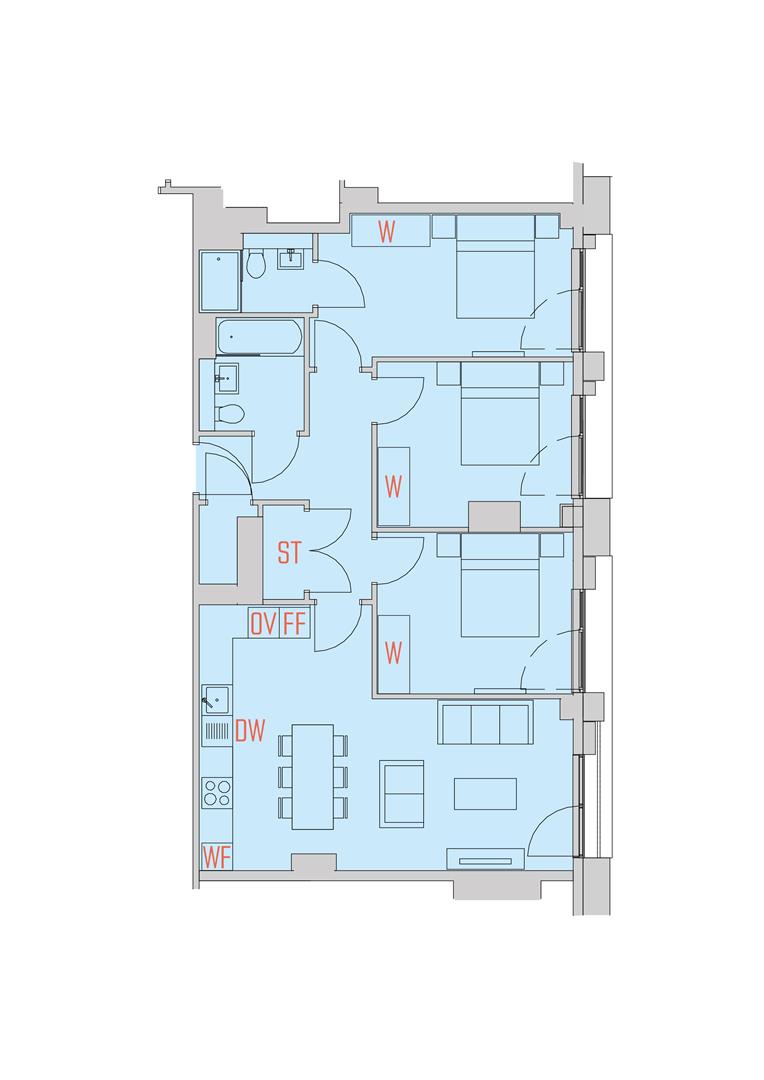 Bankside, Apt 105, Collier Street, Manchester floorplan
