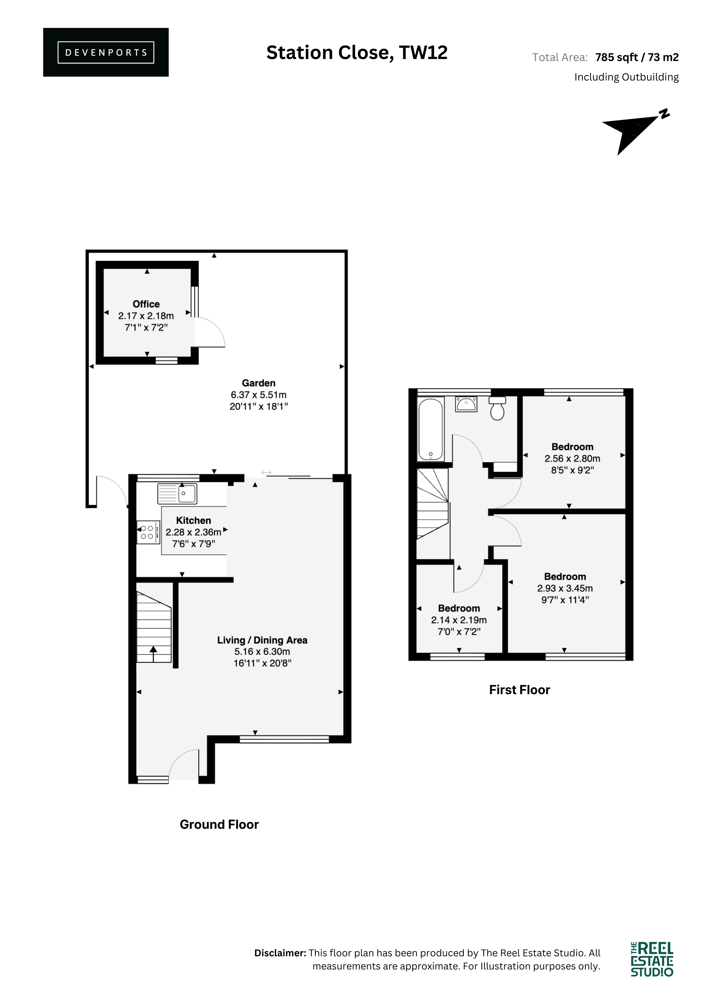 5, Station Close, Hampton floorplan
