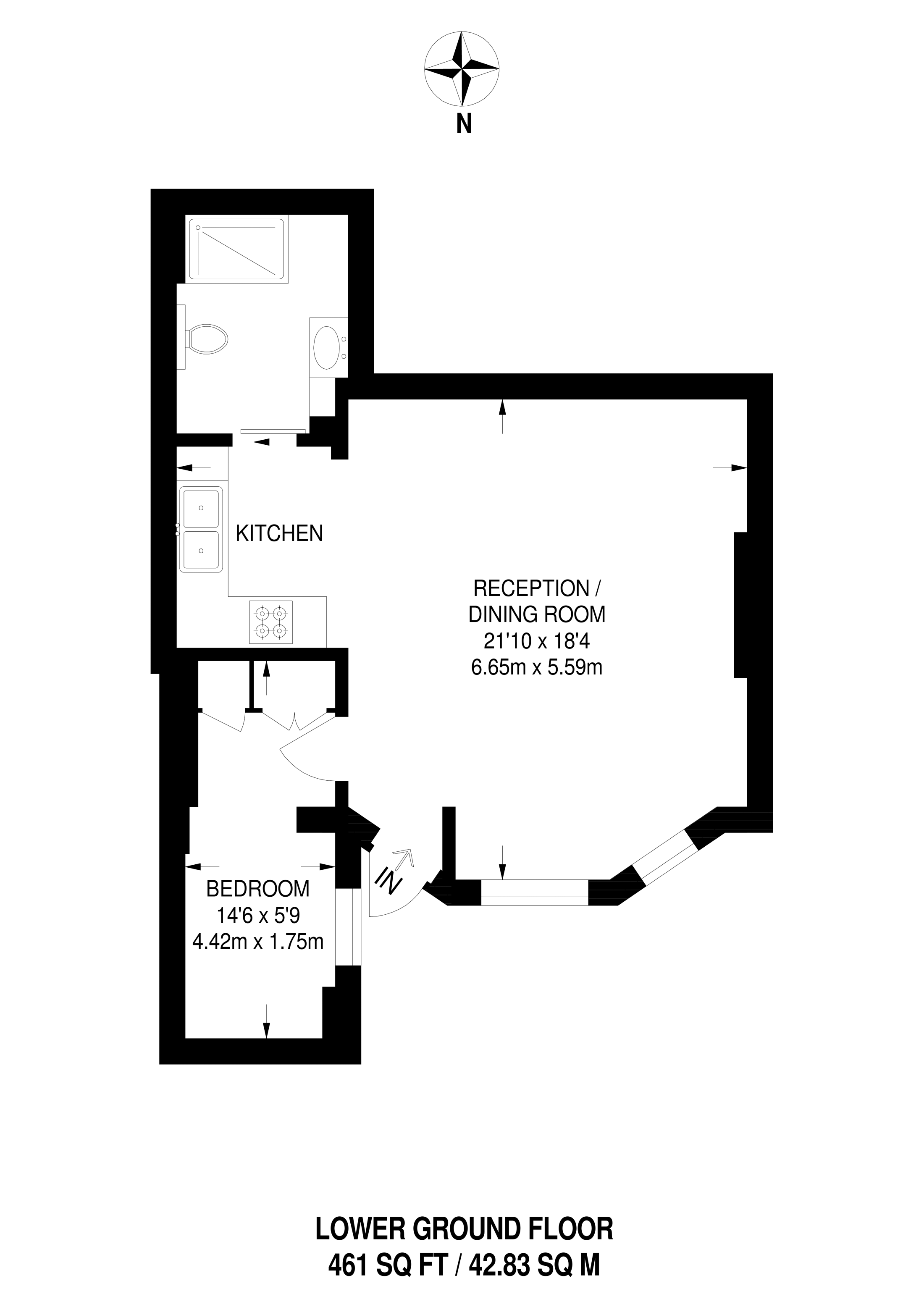 1 Bedrooms Flat to rent in Kensington Court, Kensington W8