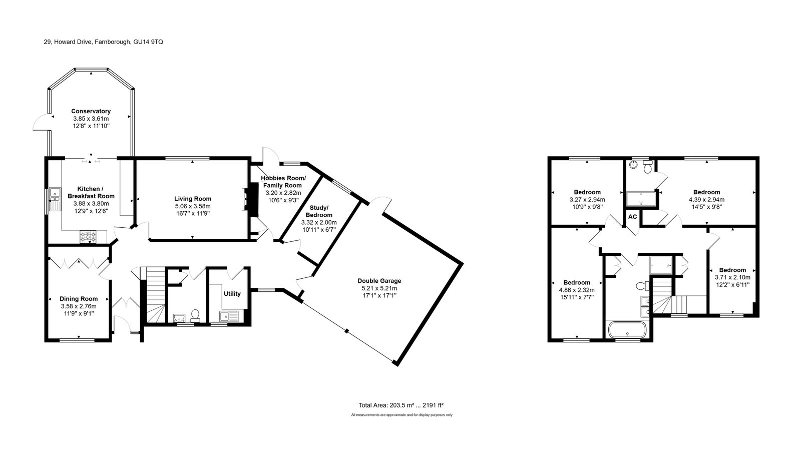 29, Howard Drive, Farnborough floorplan