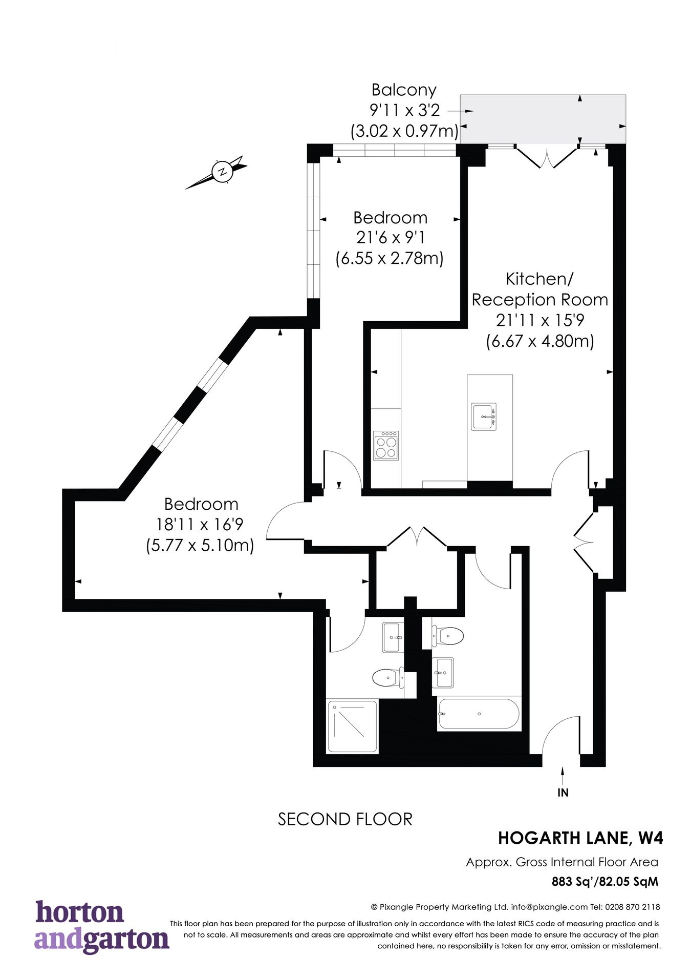 Flat 12, Linen House, Hogarth Lane, London floorplan