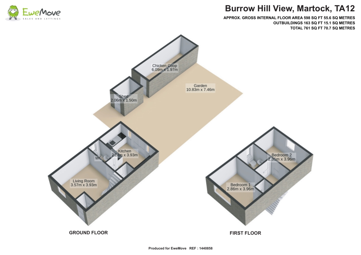 3, Burrow Hill View, Martock floorplan