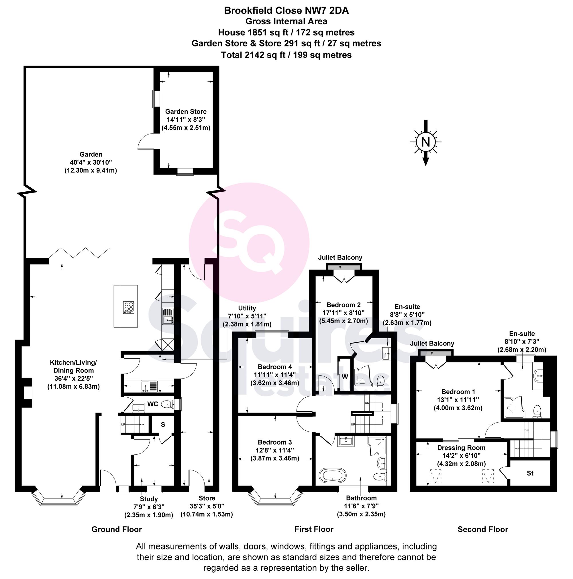 11 Brookfield Close, London floorplan