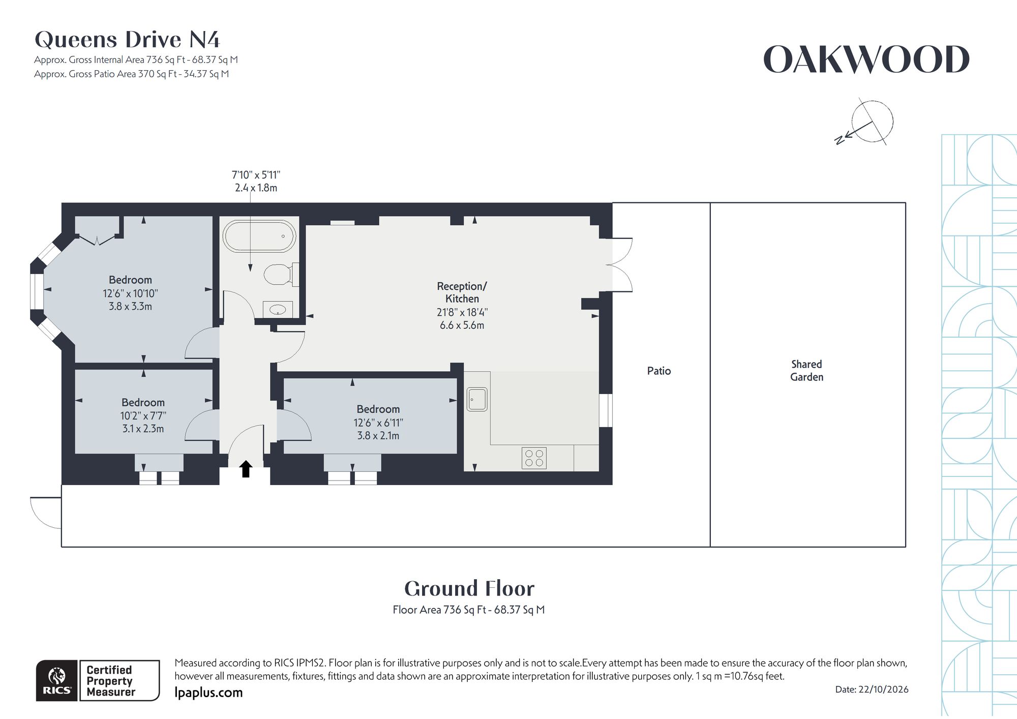 Garden Flat, 43 Queens Drive, London floorplan