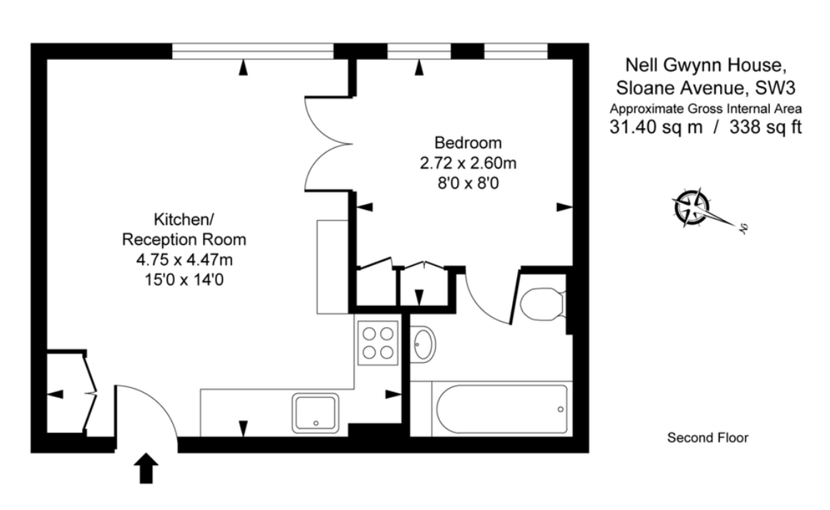 1 Bedrooms Flat to rent in Nell Gwynn House, Sloane Avenue, South Kensington SW3