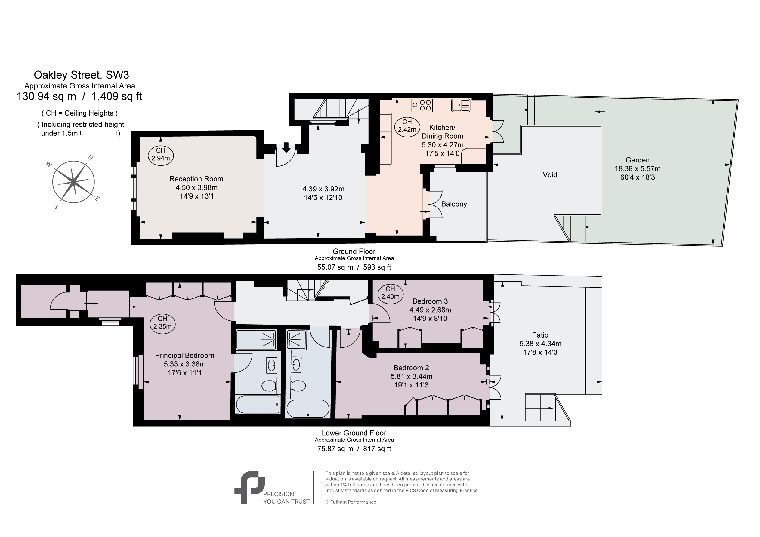 Flat 1, 54, Oakley Street, London floorplan