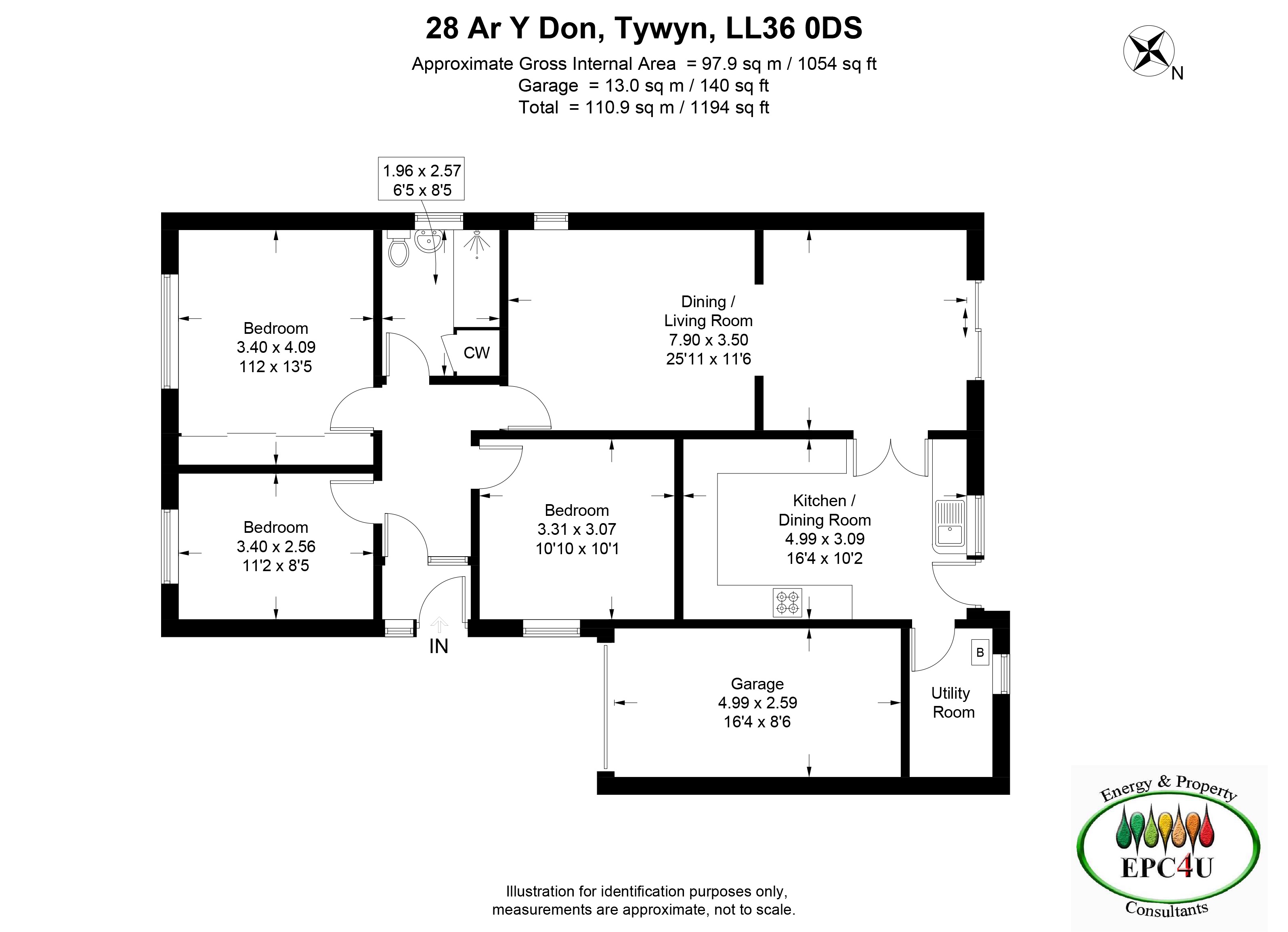 28, Ar Y Don, Tywyn floorplan