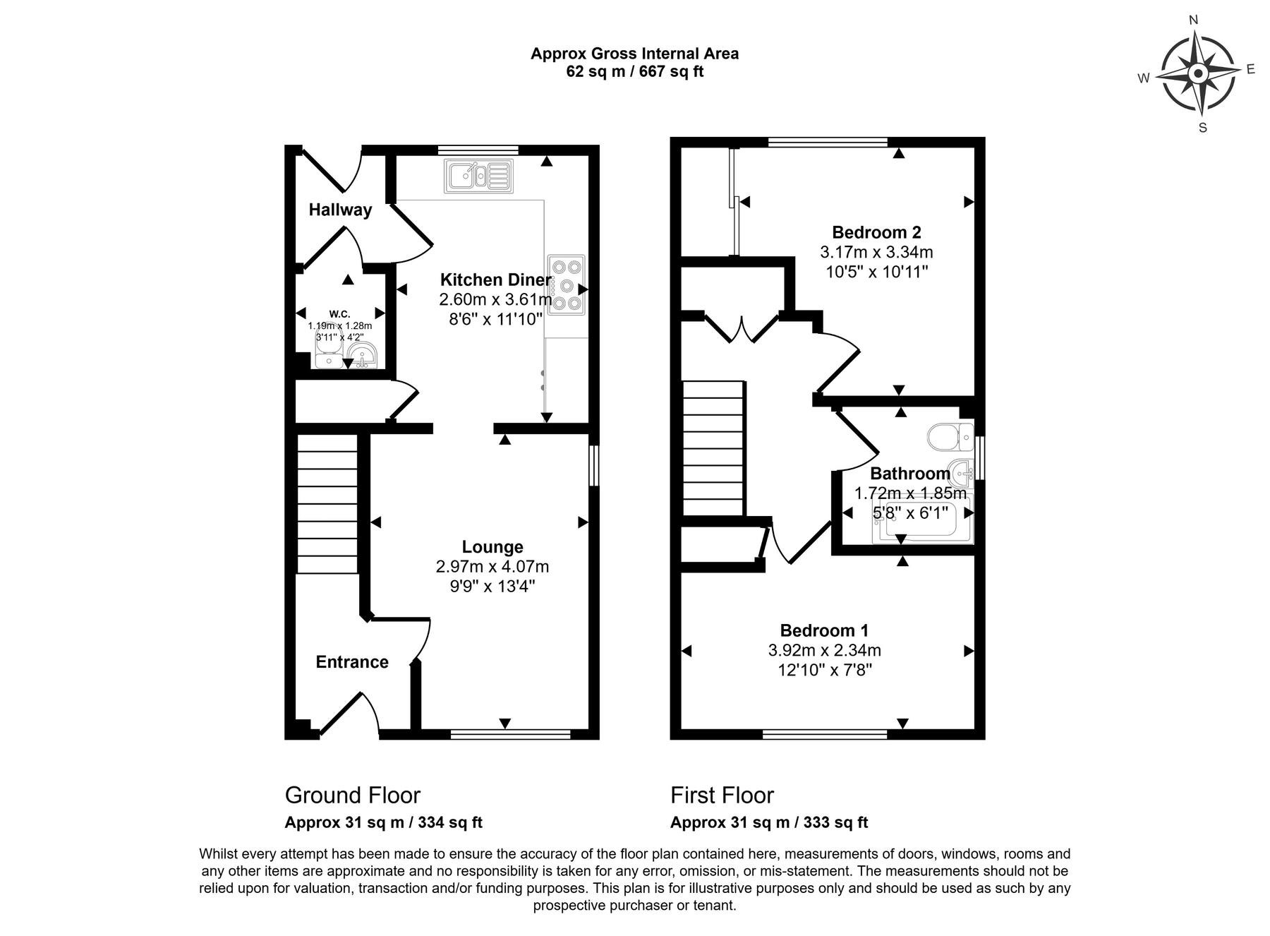2, 2 Old Arden Close, Bedworth floorplan