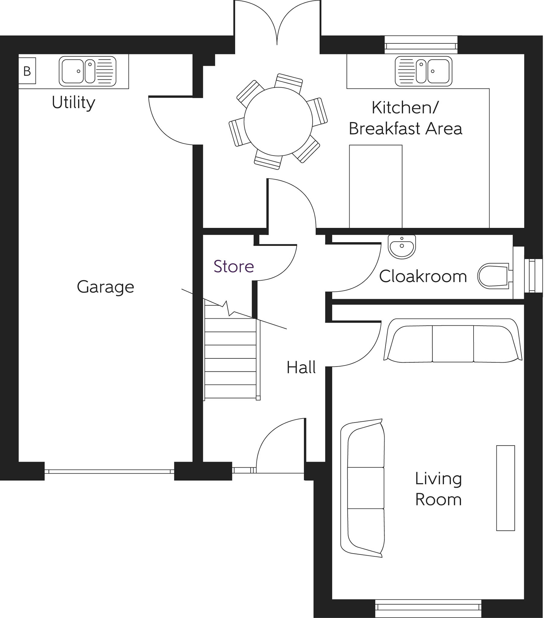 308, Main Street, Newmains floorplan