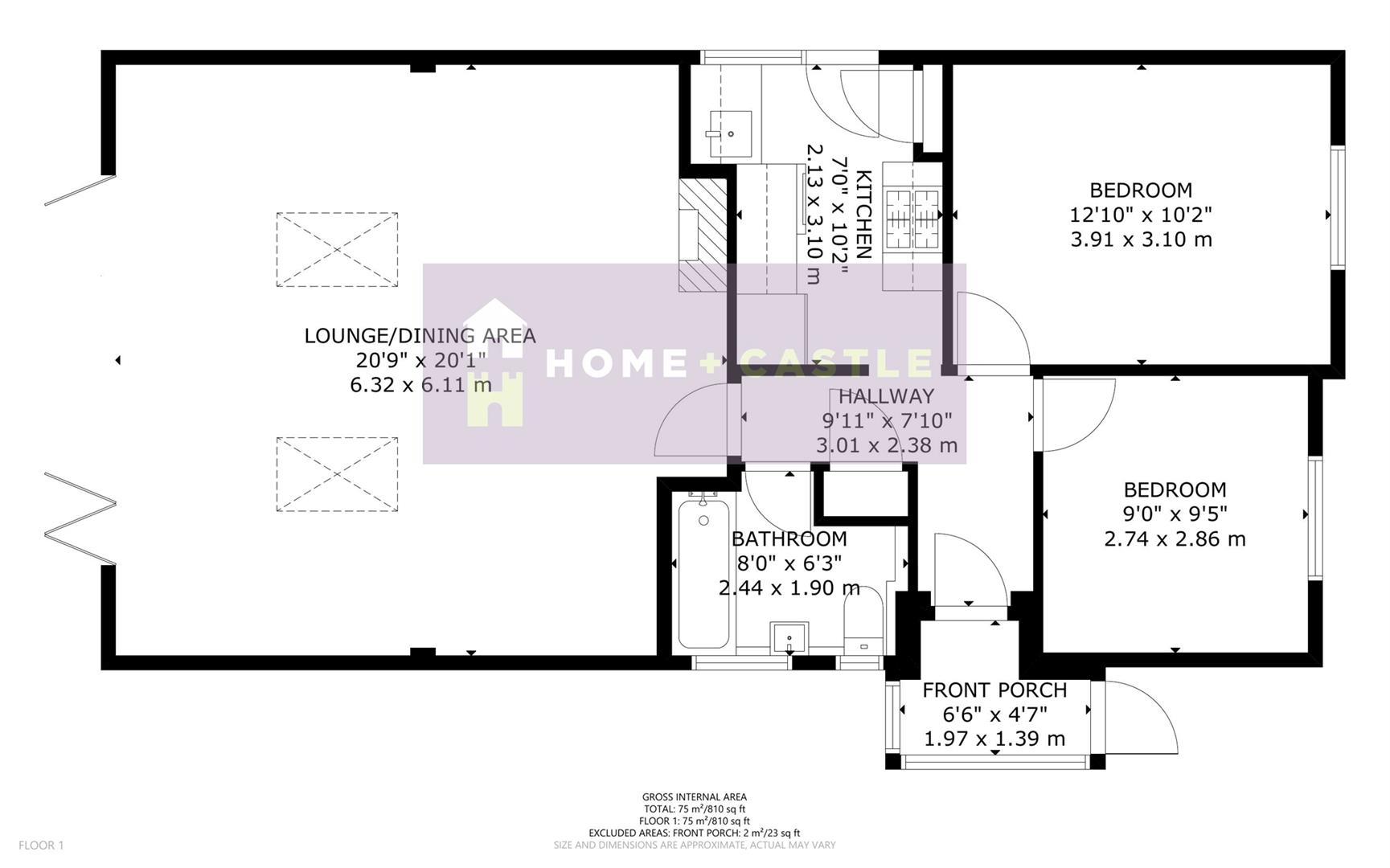 13, Broadview Close, Eastbourne floorplan
