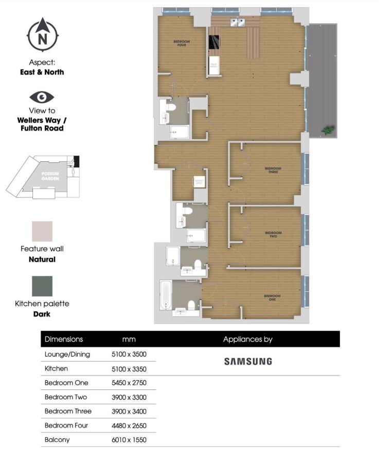 5432345, Repton Gardens, 1 Wellers Way, Wembley floorplan