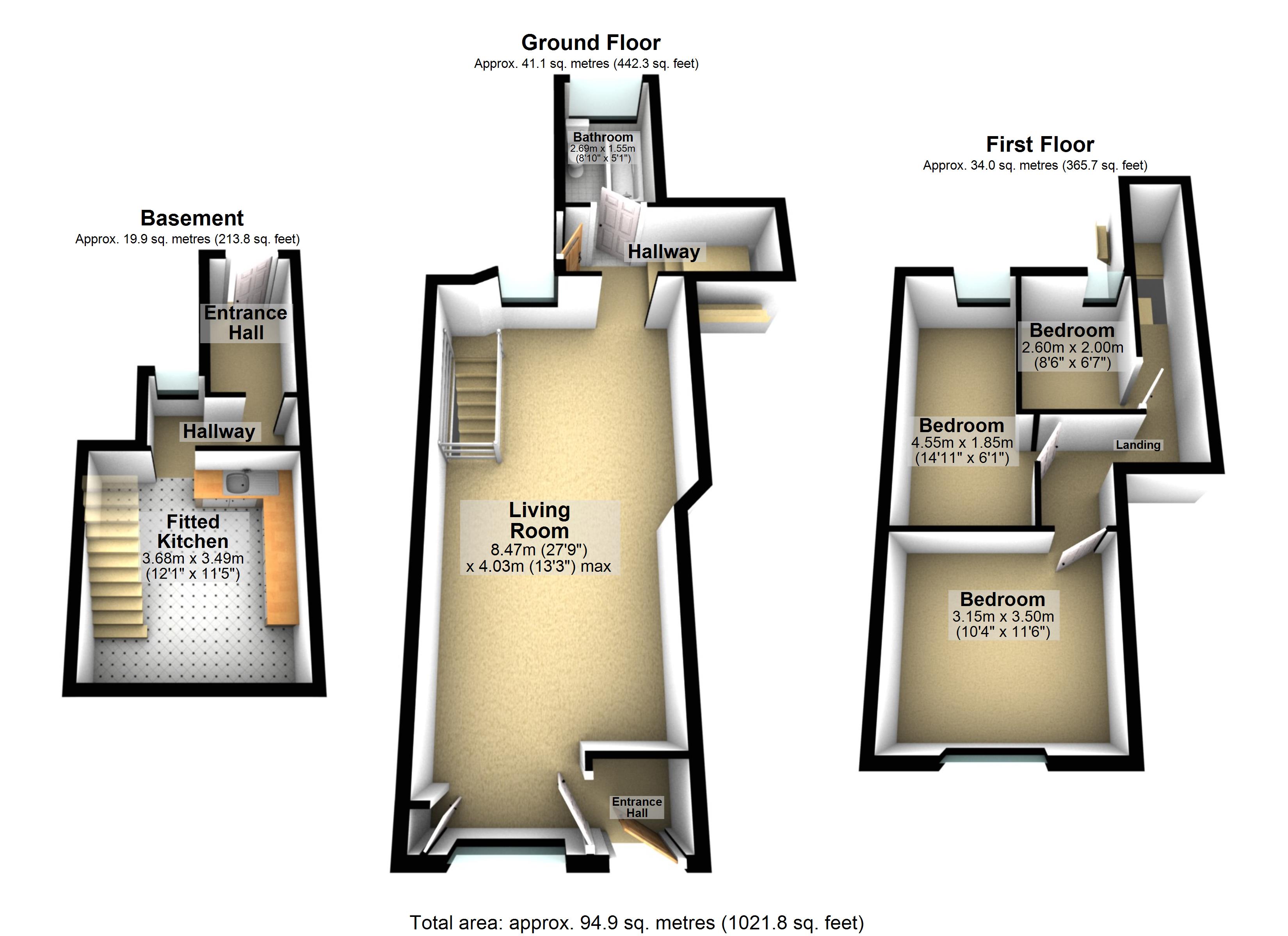75, William Street, Pentre floorplan