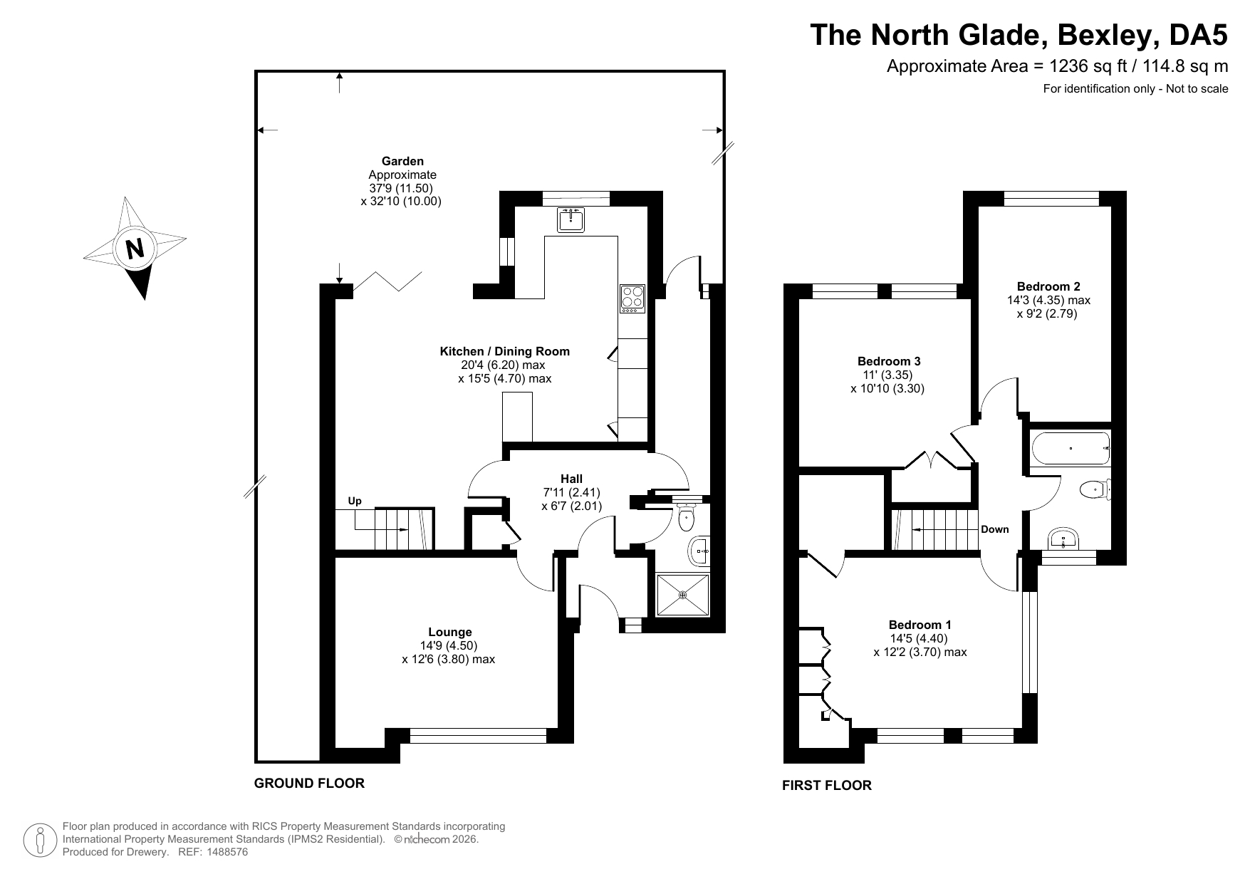 22, The North Glade, Bexley floorplan