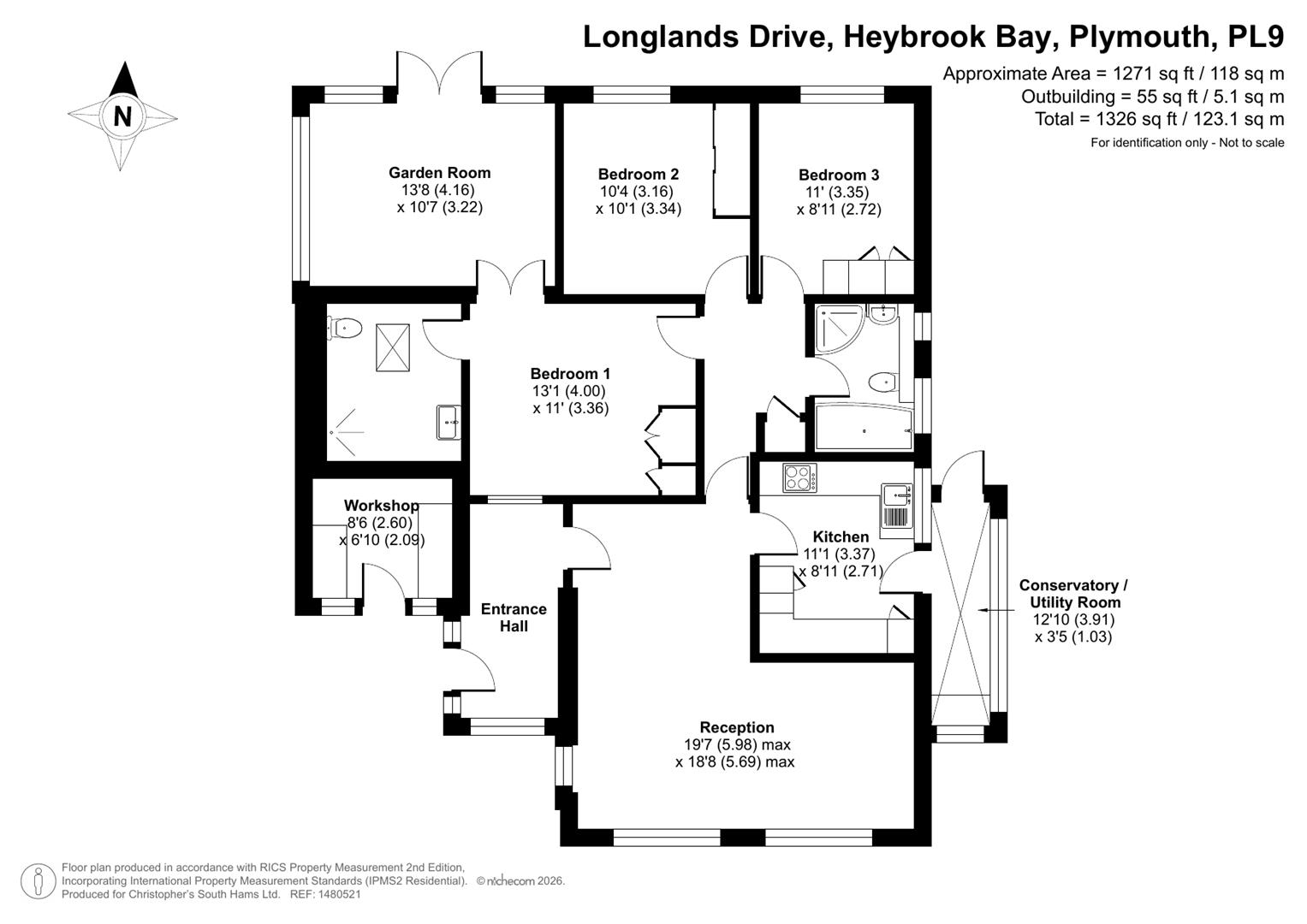 60, Longlands Drive, Plymouth floorplan
