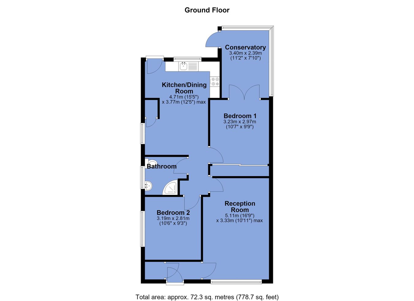 8, Harrison Crescent, Bolton floorplan