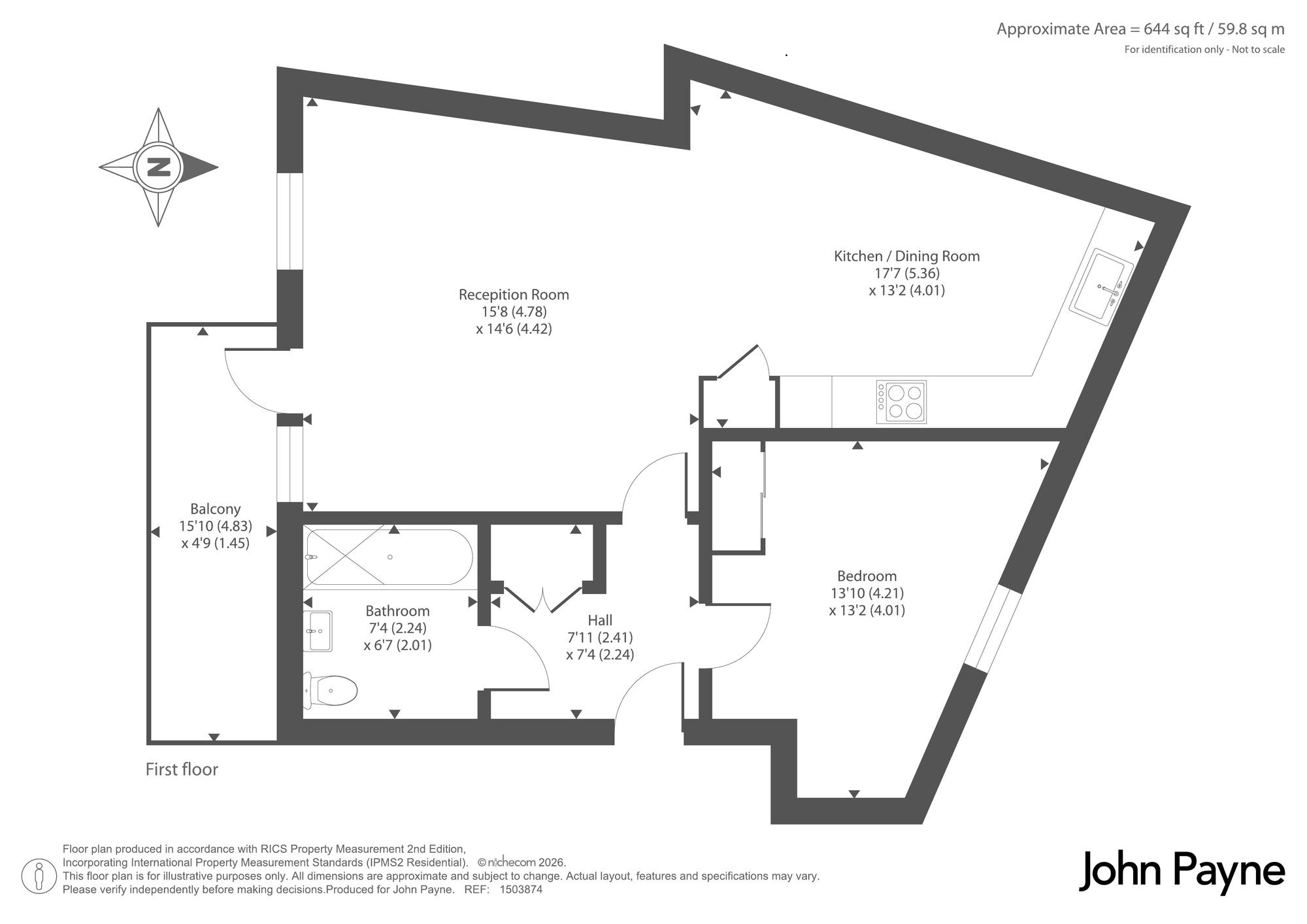 Flat 58, Thomas York House, 107, Woolwich High Street, London floorplan