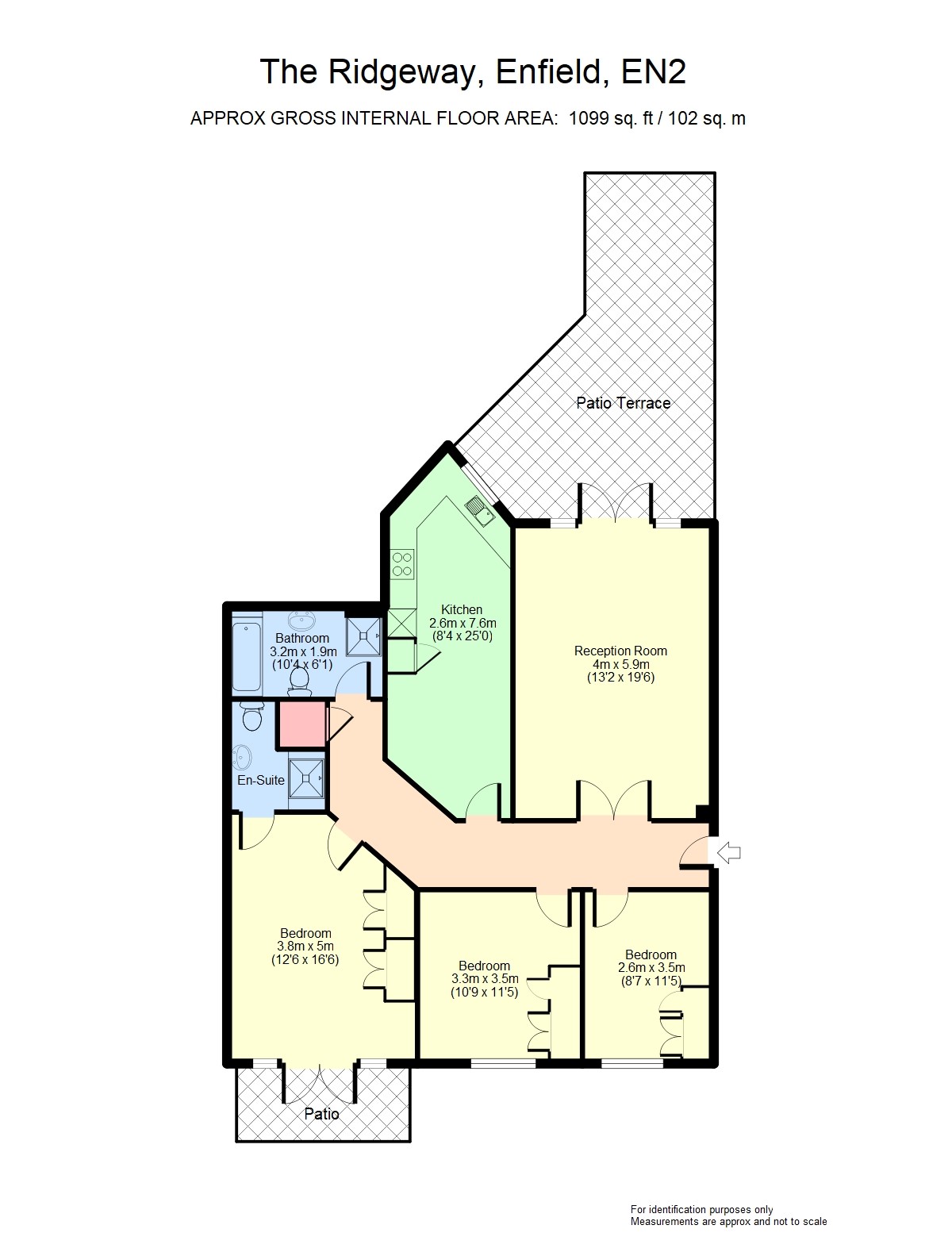 Flat 9, Oakington Court, 38, The Ridgeway, Middlesex floorplan