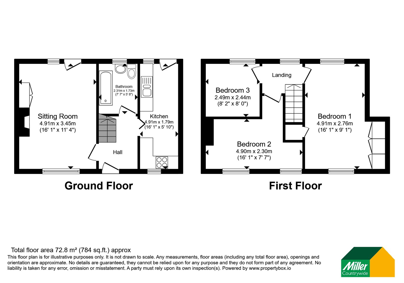 4, Tresillian Road, Cornwall floorplan