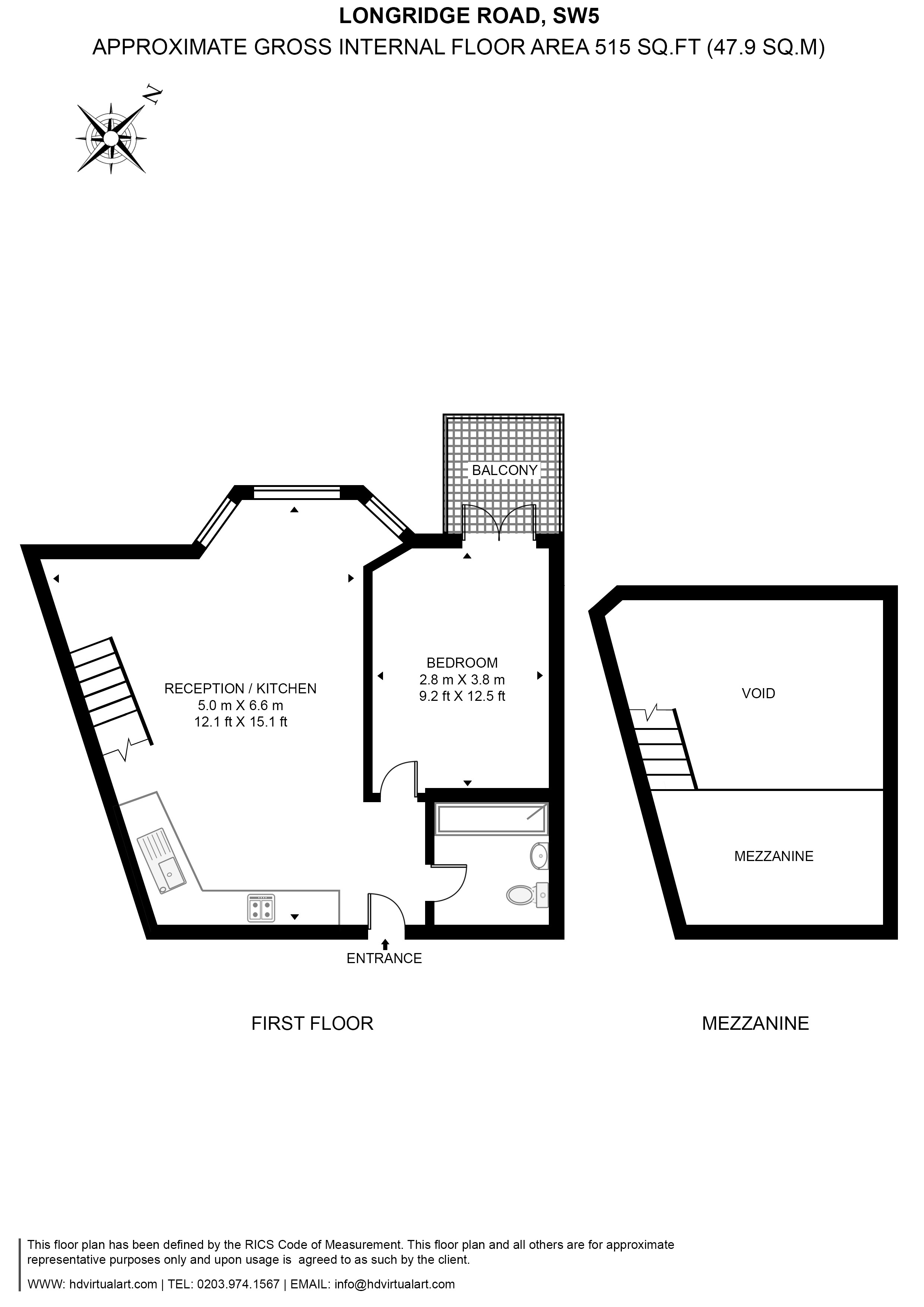 Flat 3, 75, Longridge Road, Earl's Court floorplan