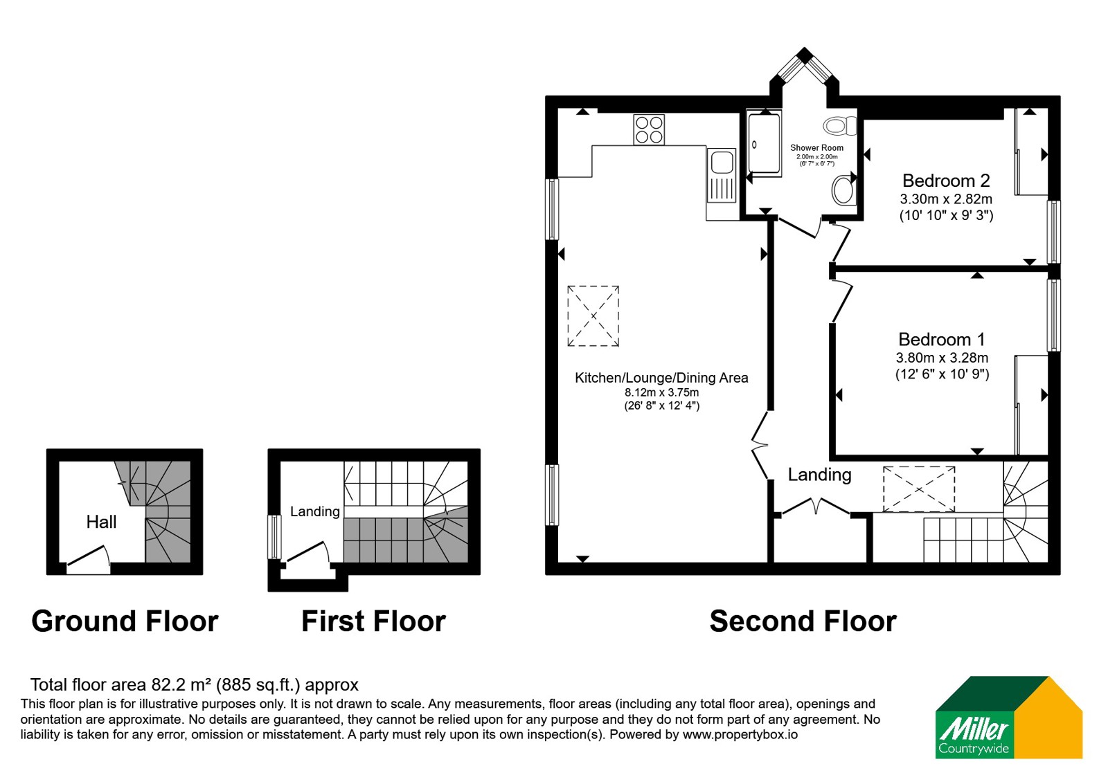 Flat 1, St. Winifreds House,, Fore Street, Cornwall floorplan