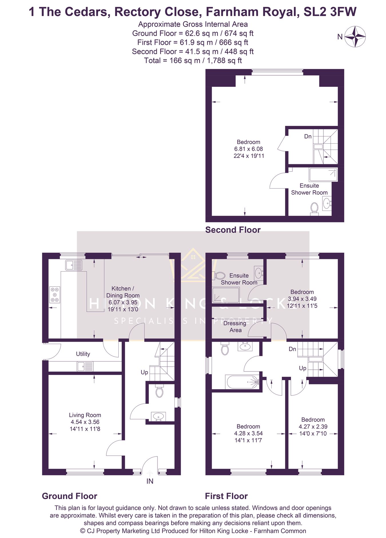 1 The Cedars, Rectory Close, Farnham Royal floorplan