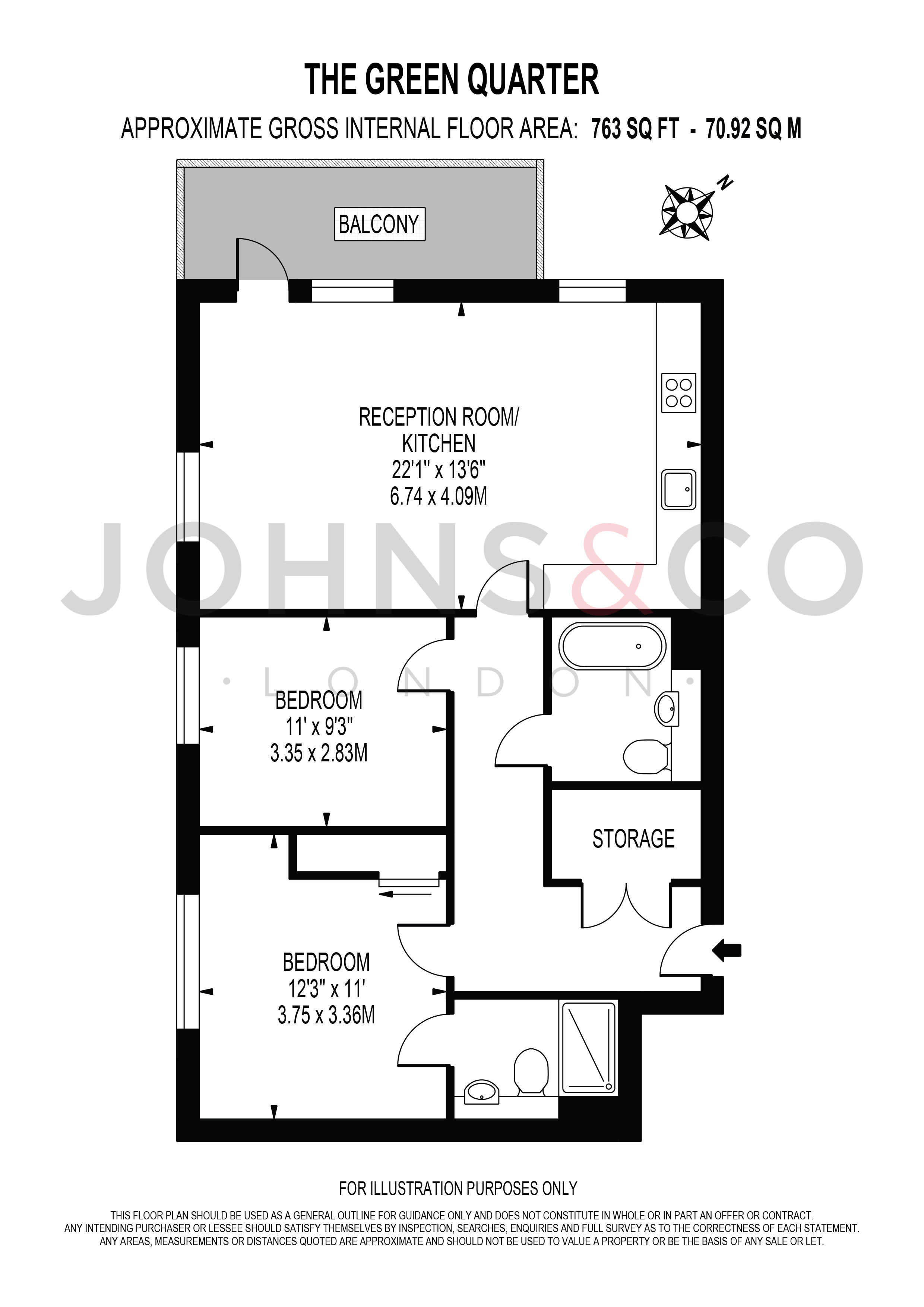 48 Sibley House, 1 Cedrus Avenue, Southall floorplan