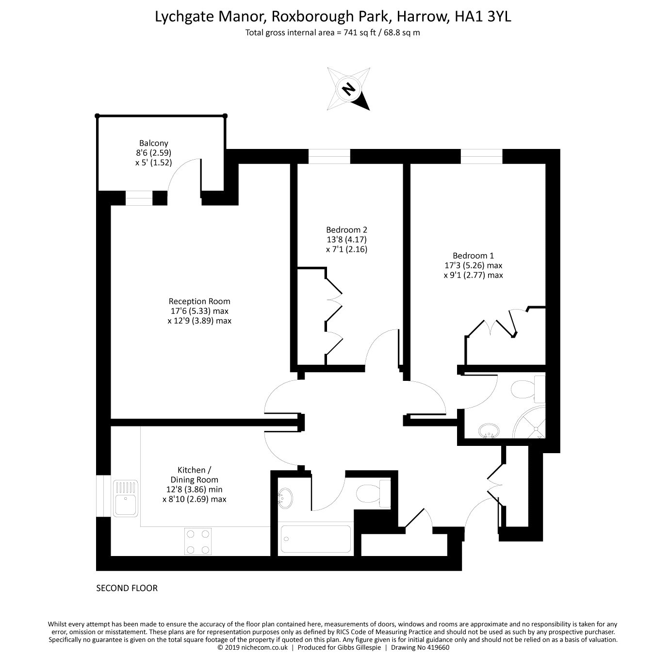 2 Bedrooms Flat for sale in Lychgate Manor, 1 Roxborough Park, Harrow, Middlesex HA1