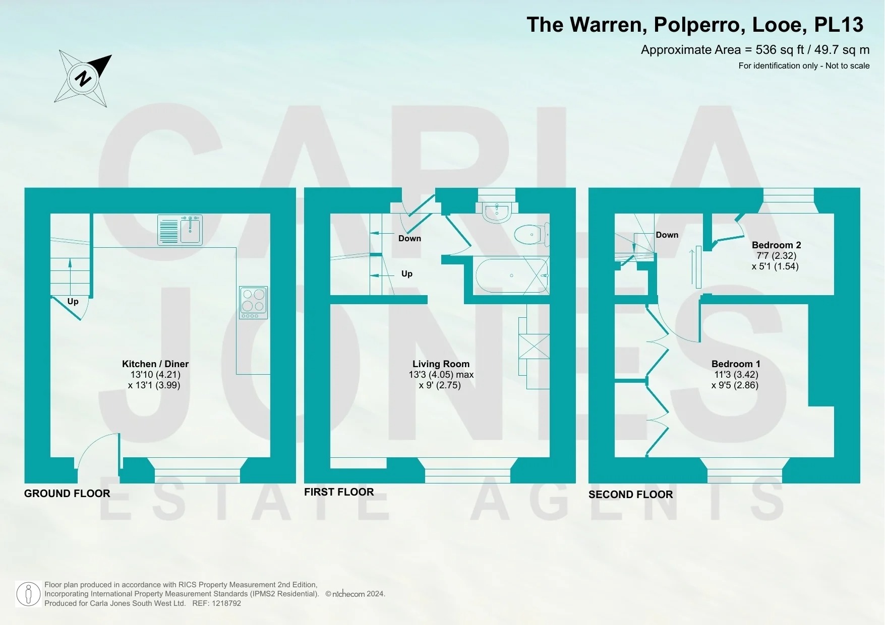 East Cliff Cottage, The Warren, Looe floorplan