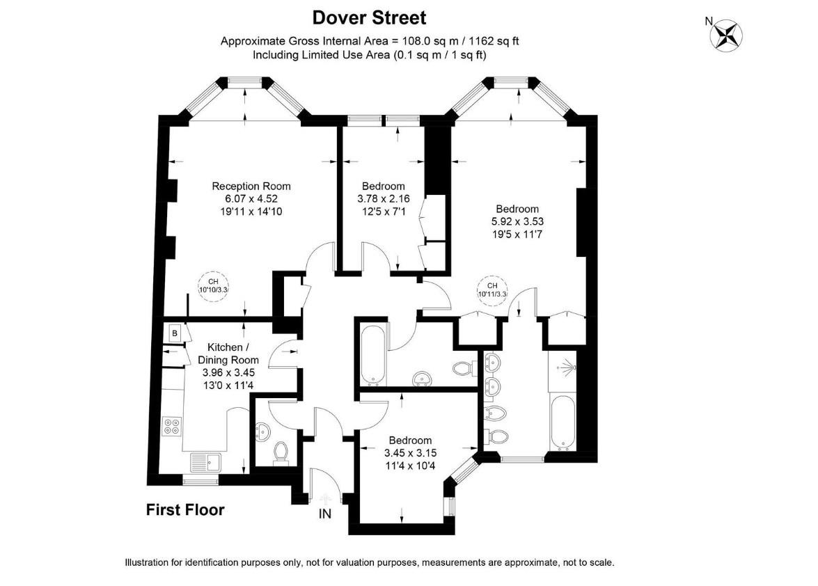 Flat 1, 33, Dover Street, London floorplan