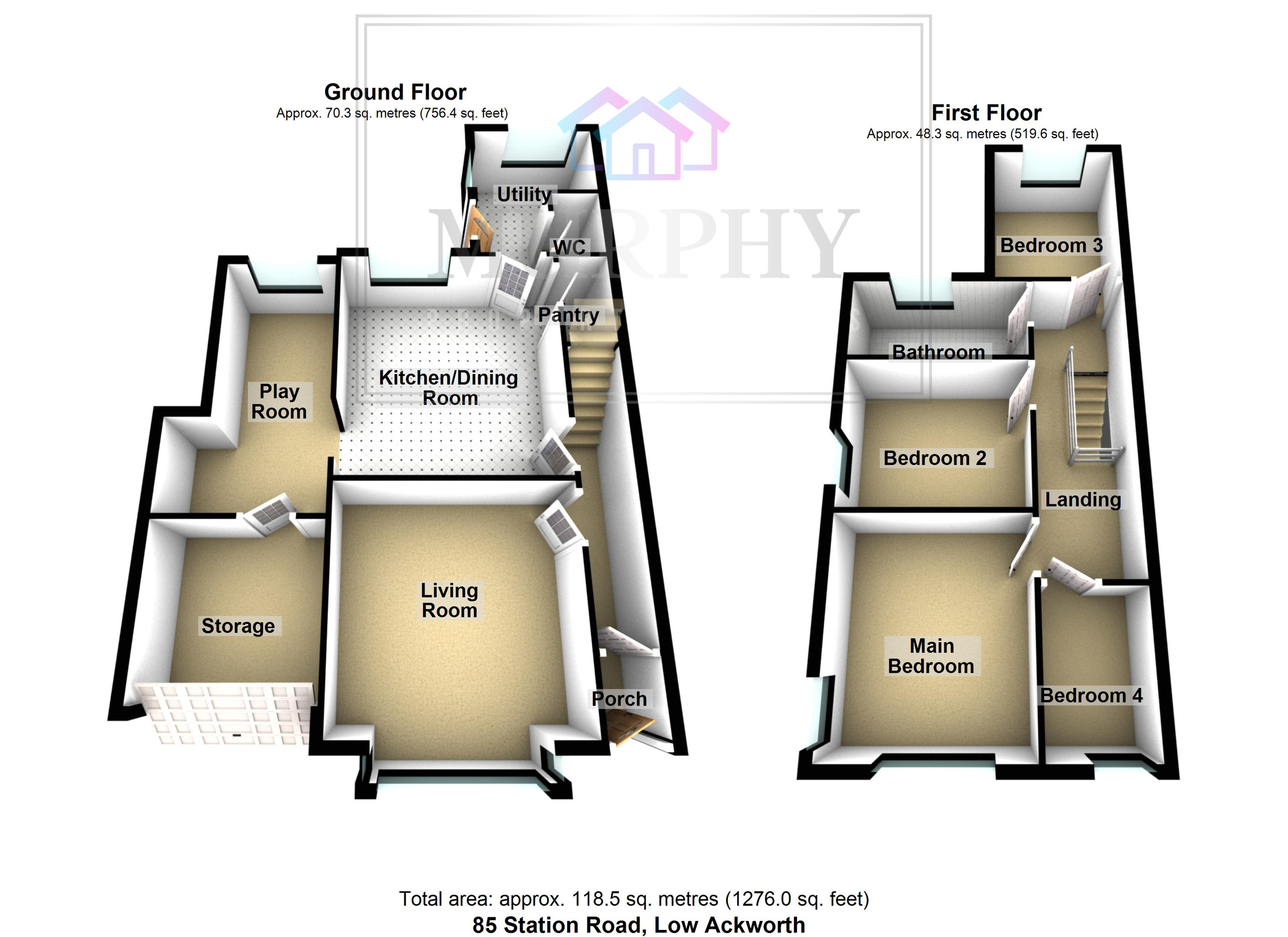 85 Station Road, Pontefract floorplan