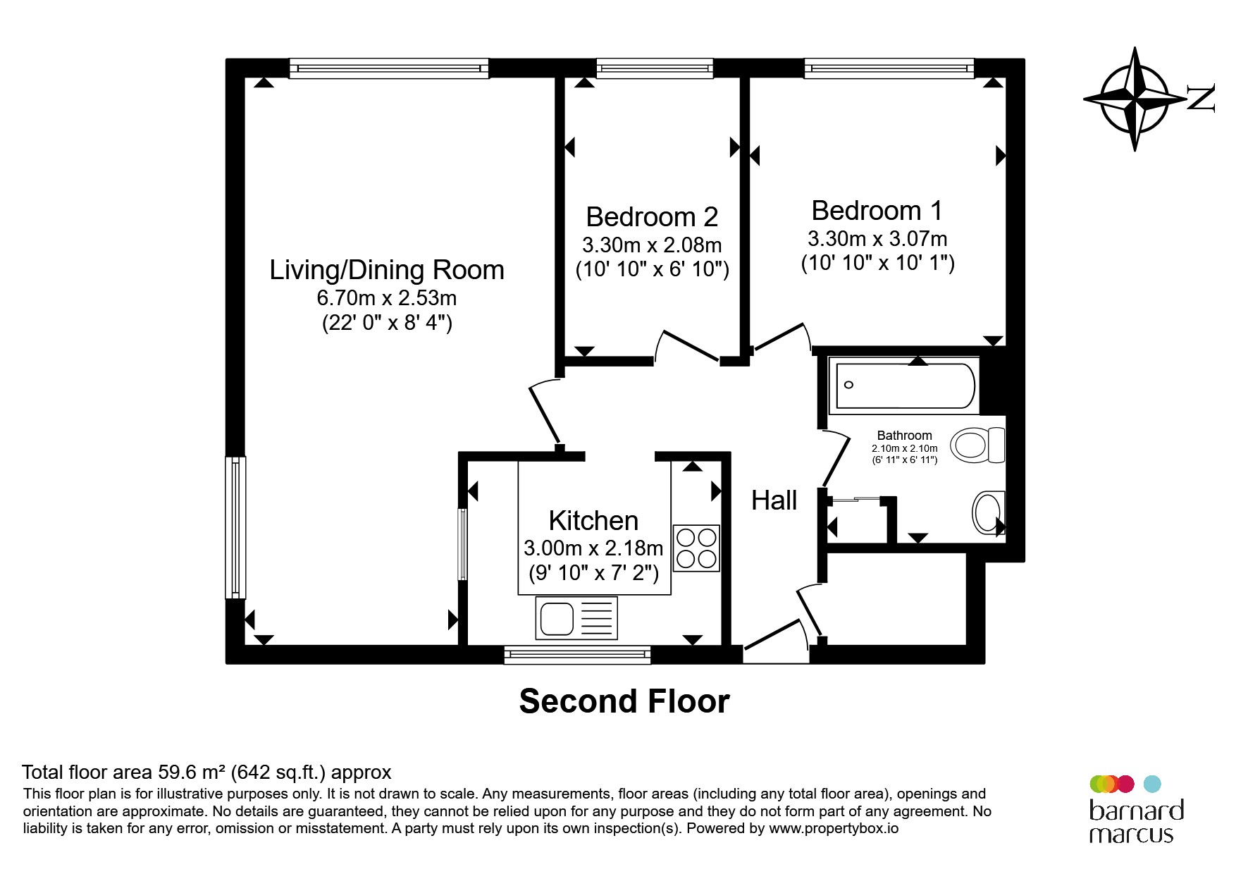 Flat 9, Loxwood Court, 2, Mortlake Close, Croydon floorplan