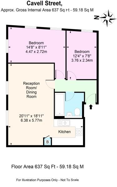 2 Bedrooms Flat to rent in Cavell Street, Whitechapel, London E1