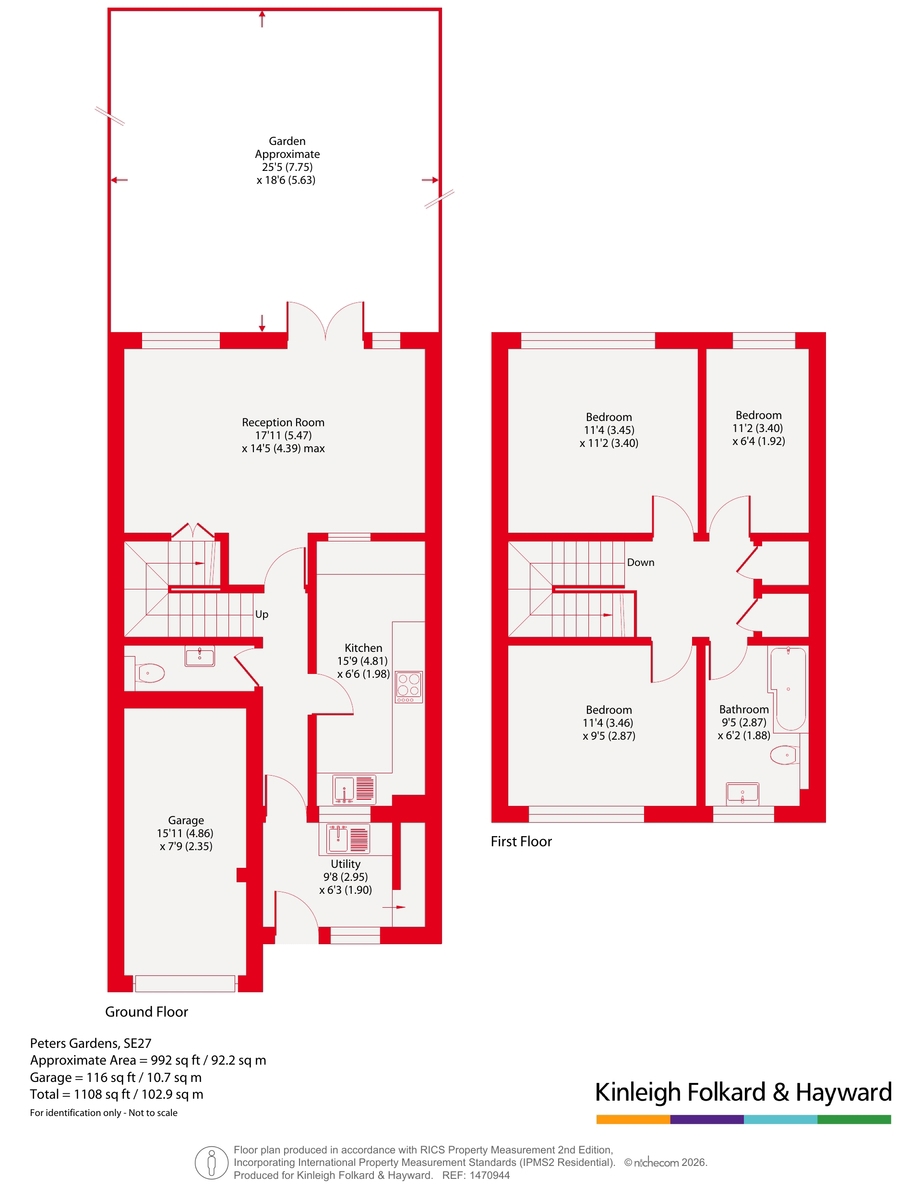 2, St. Peters Gardens, London floorplan