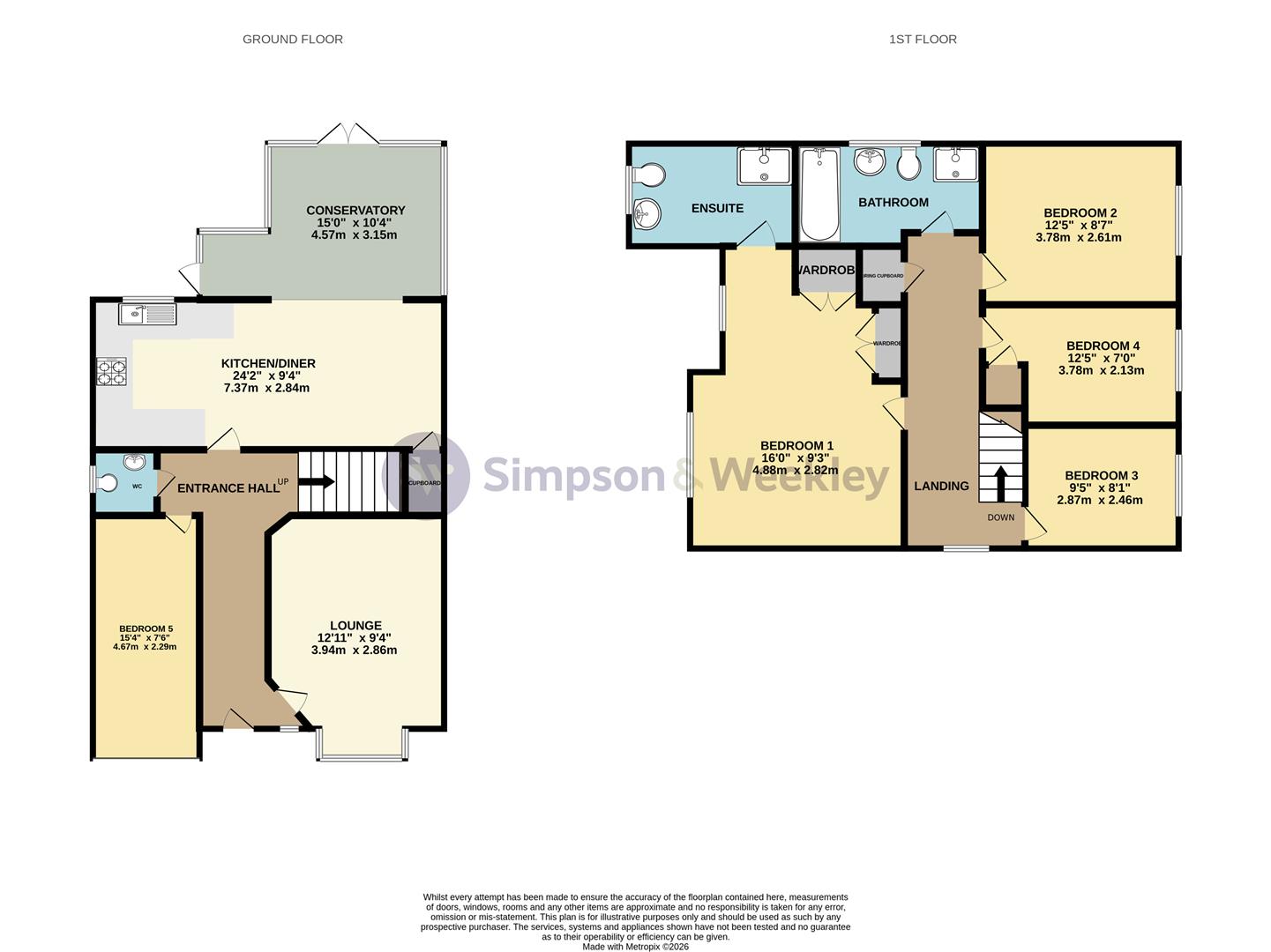 36, Evesham Close, Wellingborough floorplan