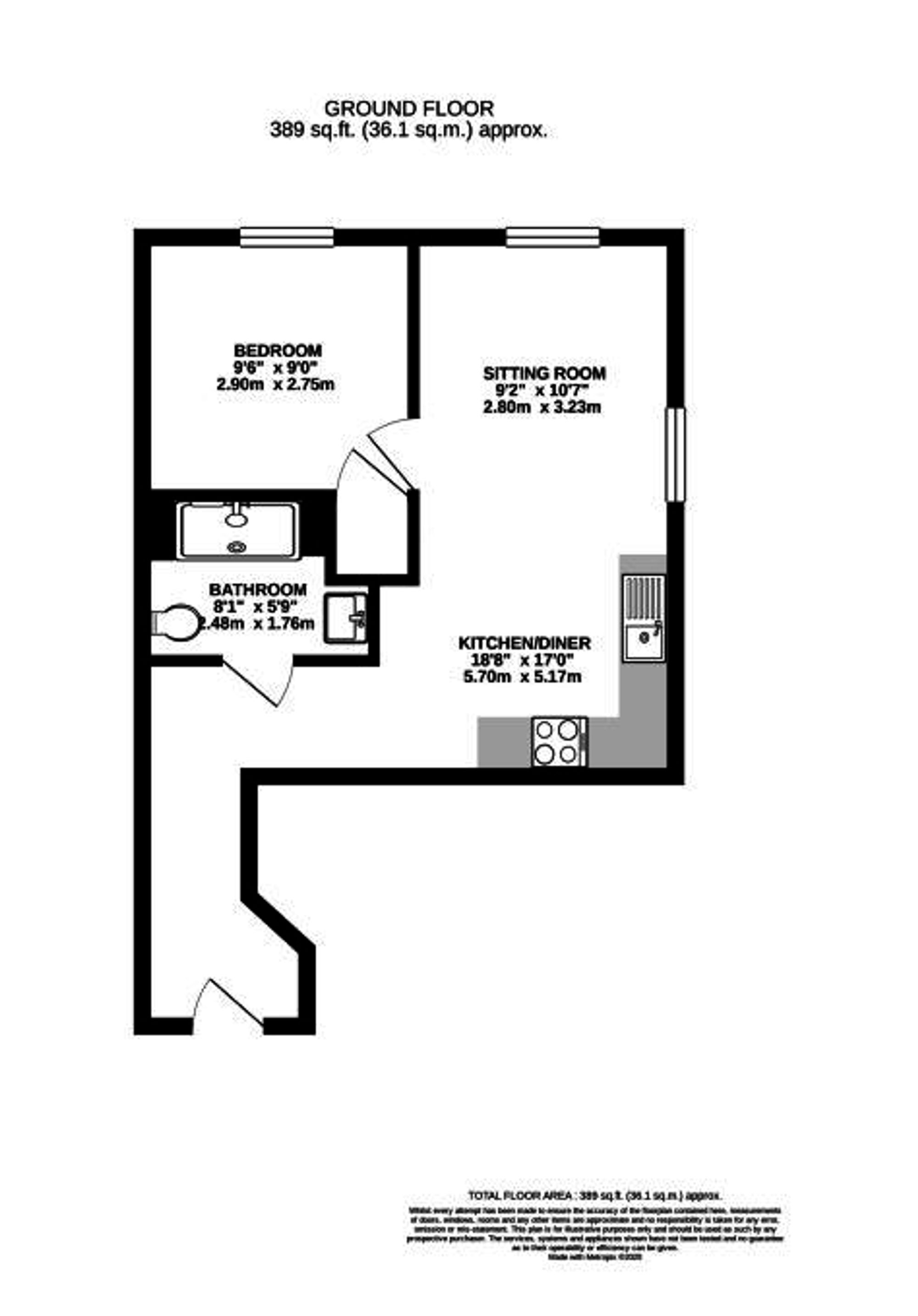 Flat 4, The Old Store 59-61 College Road, Woodbridge floorplan
