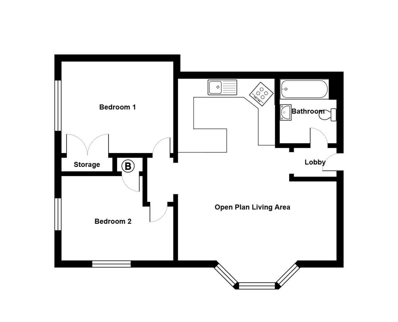 1 Beachside Court, Victoria Avenue, Swanage floorplan