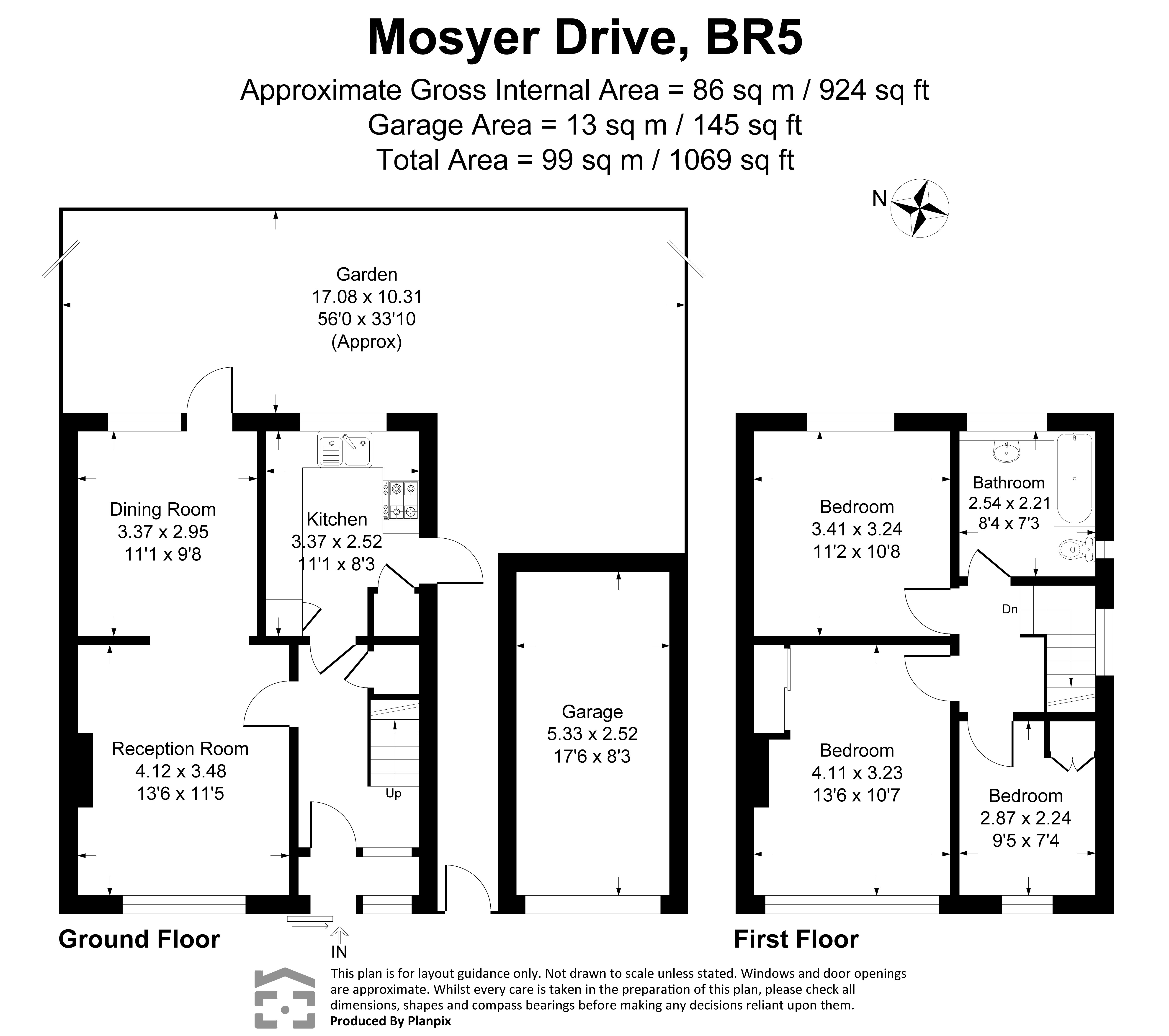 3, Mosyer Drive, Kent floorplan