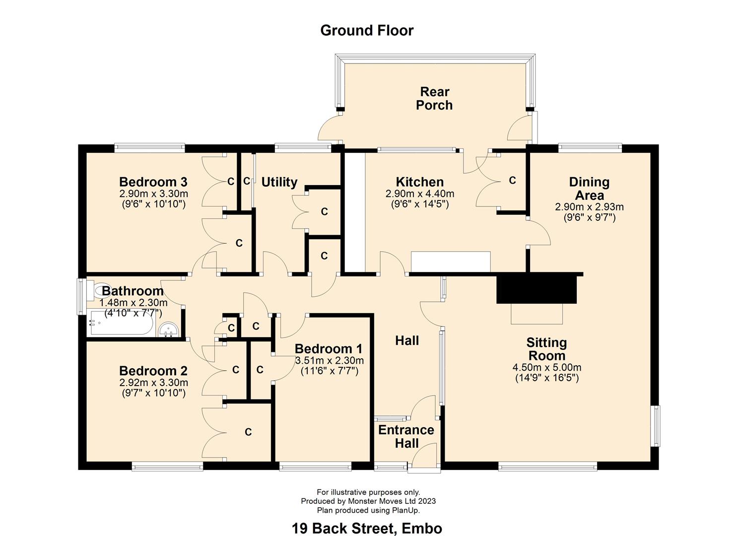 19 Back Street, Embo, Dornoch Sutherland IV25, 3 bedroom detached bungalow for sale 64941100