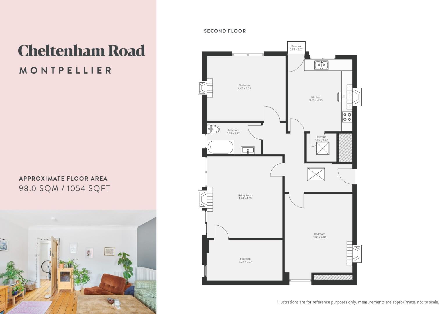 Flat 3, 174c, Cheltenham Road, Bristol floorplan