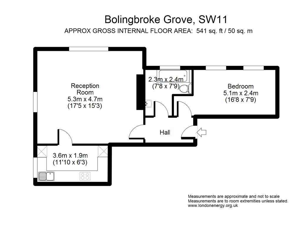 1 Bedrooms Flat to rent in Bolingbroke Grove, London SW11