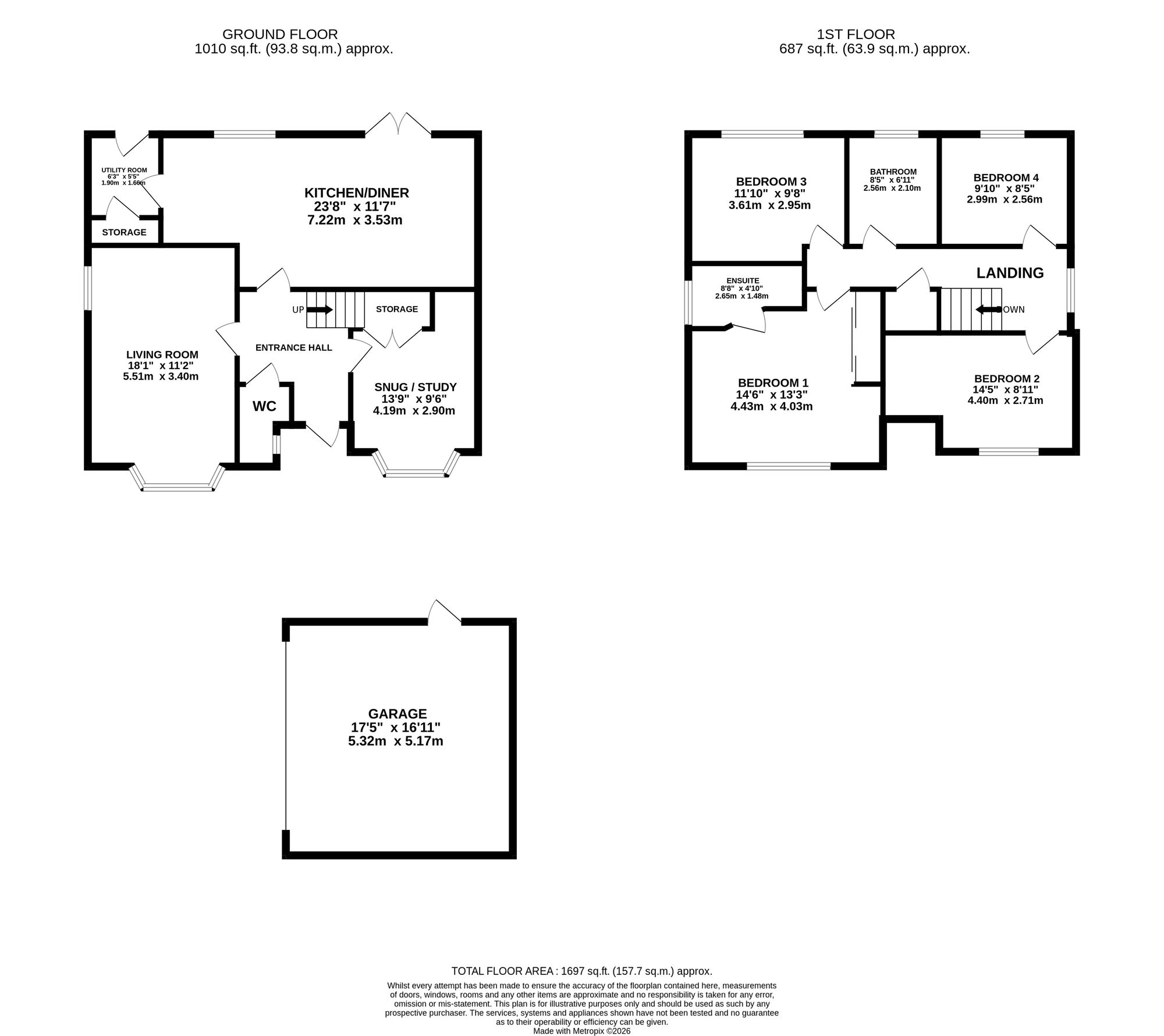 4, Briar Gardens, Loggerheads floorplan